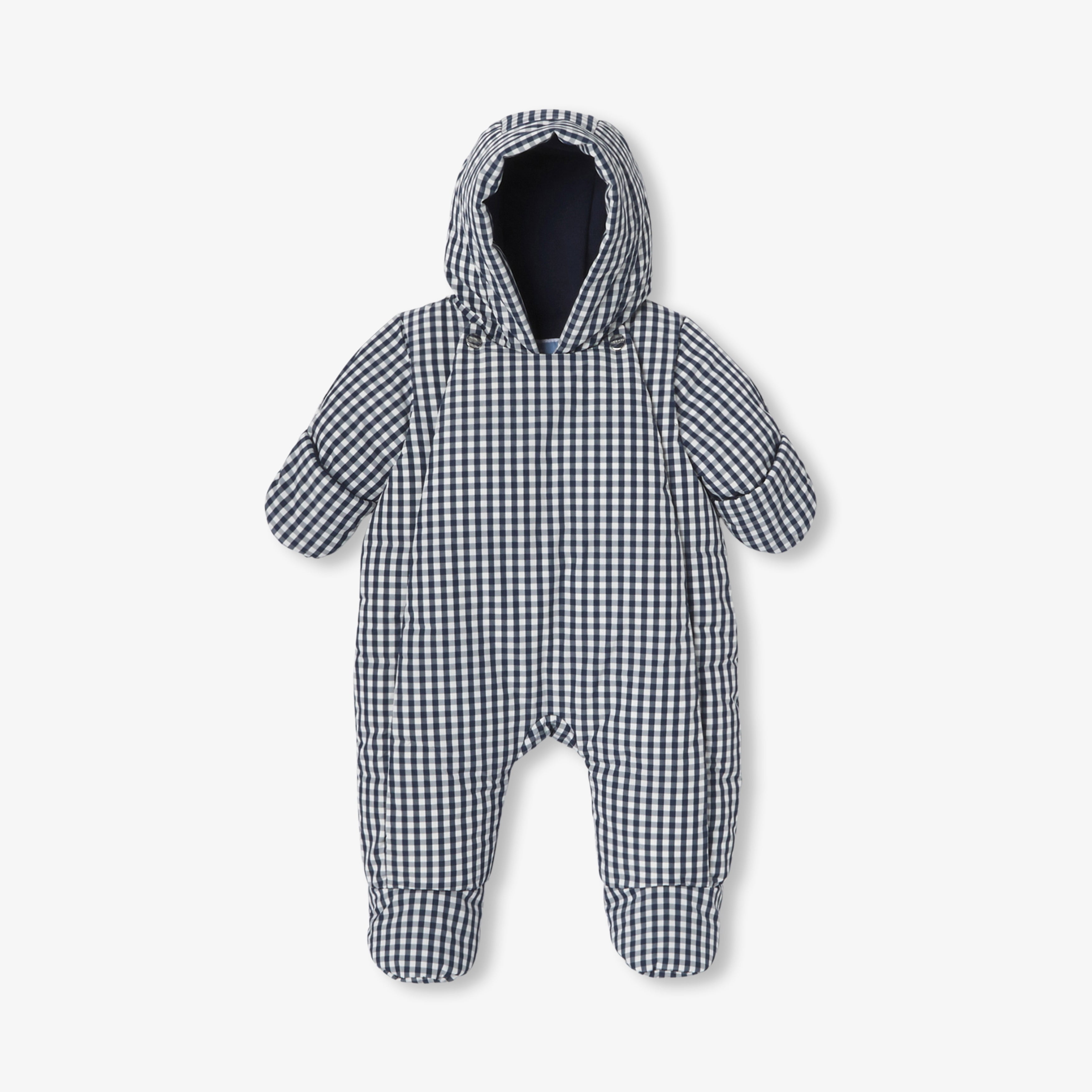 JC-NB037 Jacadi Water-Repellent Vichy Padded Snowsuit