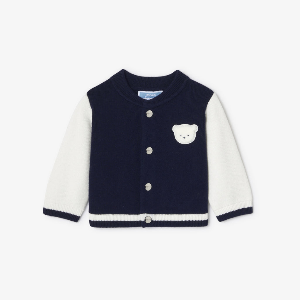 JC-NB031 Jacadi Teddy-Style Cardigan for Baby Boy
