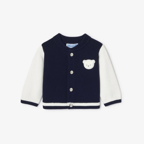JC-NB031 Jacadi Teddy-Style Cardigan for Baby Boy