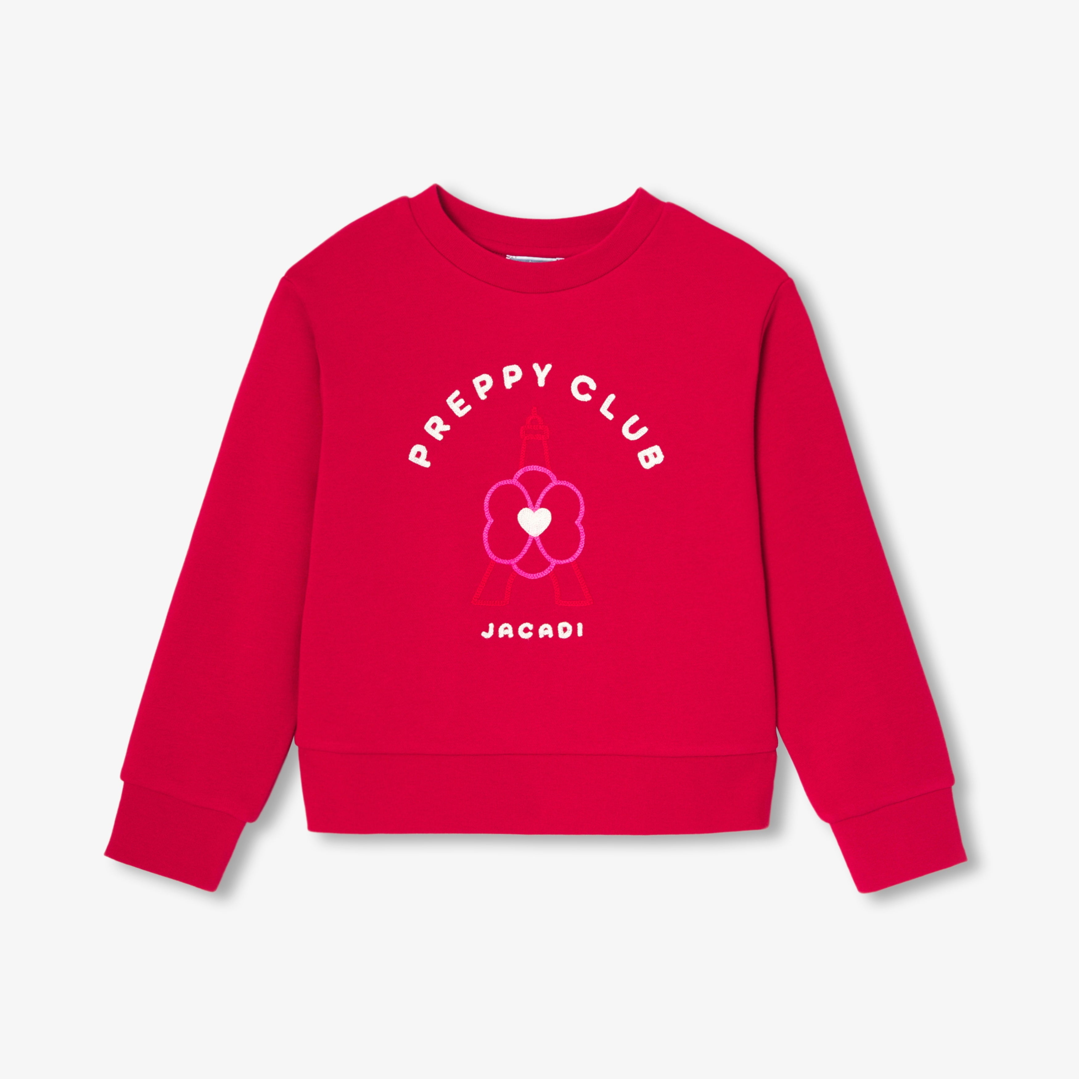 JC-TG086 - Jacadi Girl fleece sweater (Red)