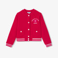JC-TG045 Jacadi Girls Teddy Cardigan - Brick Red