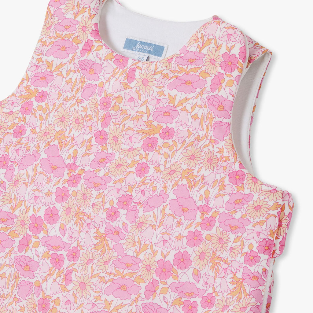 Sacco Nanna Baby Girl 0-6 Mesi in Liberty Fabric - Pink/Multicolour