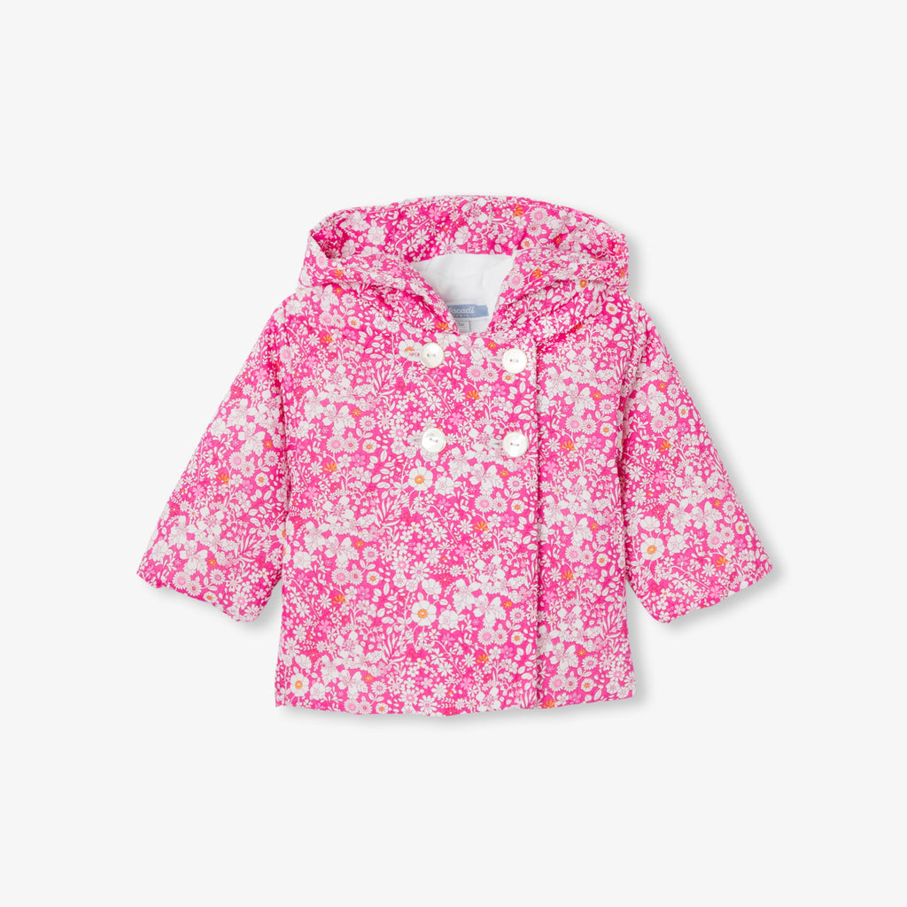 JC-NG052 Jacadi Baby Girl Liberty Quilted Jacket - Pink Multi