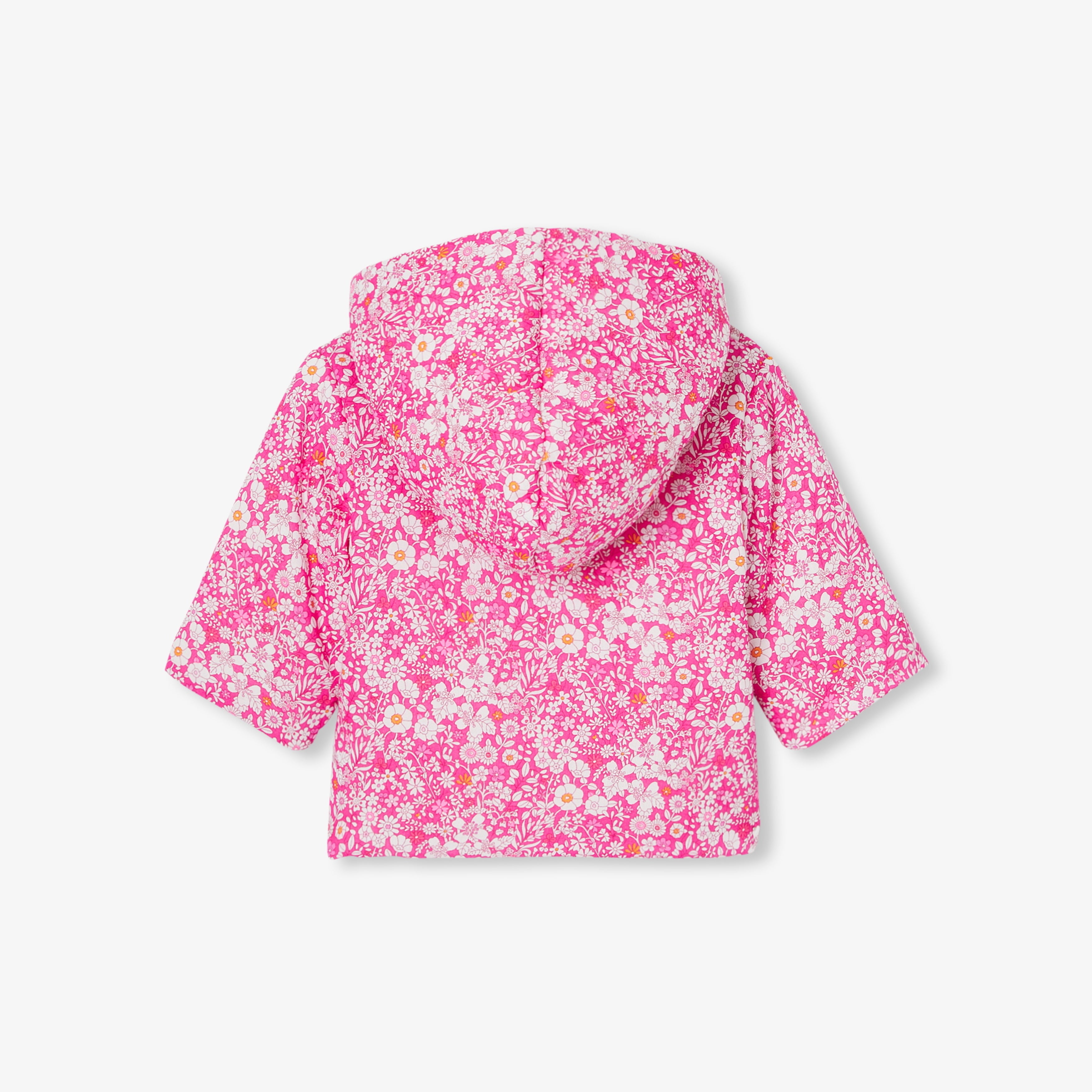 JC-NG052 Jacadi Baby Girl Liberty Quilted Jacket - Pink Multi