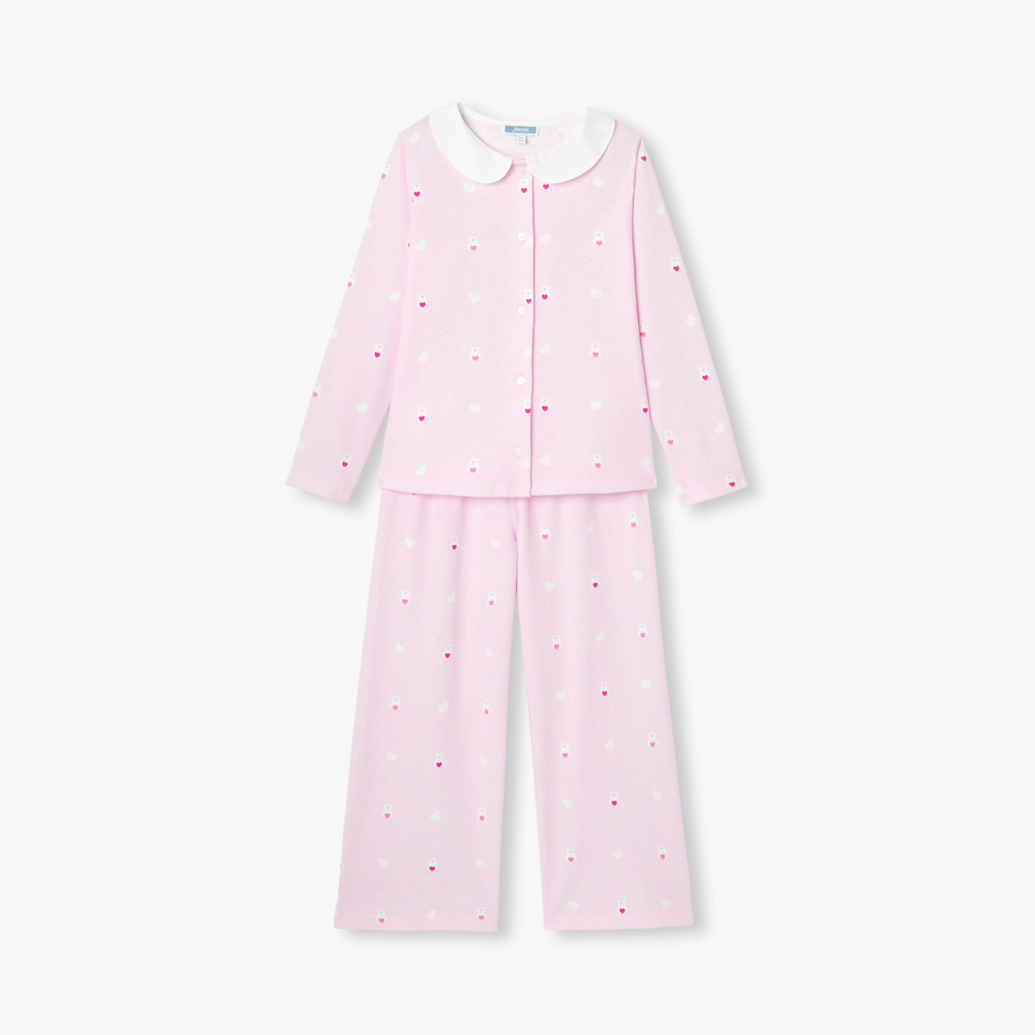 JC-TG060 Jacadi Girls Pyjamas in cotton interlock girls (pink)