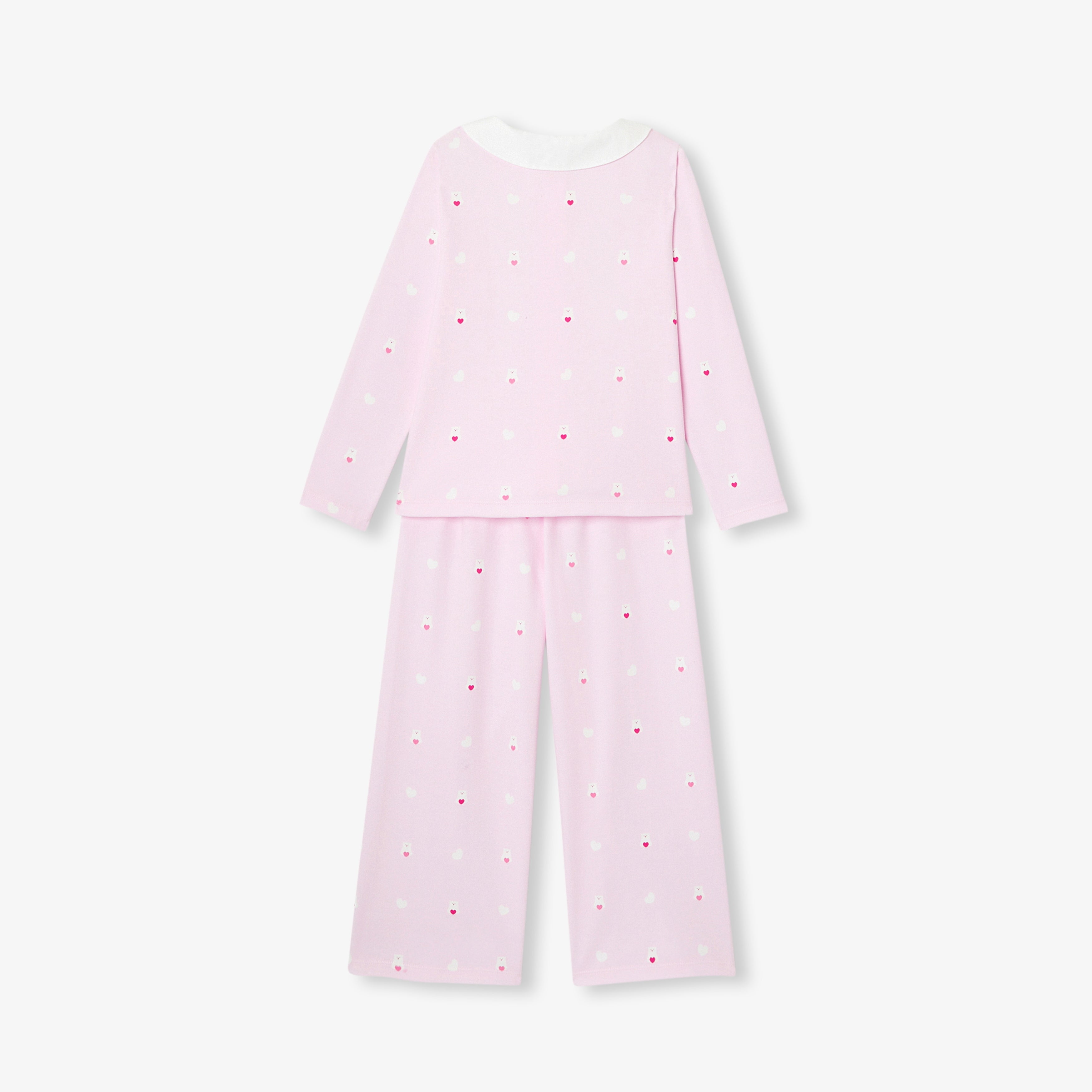 JC-TG060 Jacadi Girls Pyjamas in cotton interlock girls (pink)