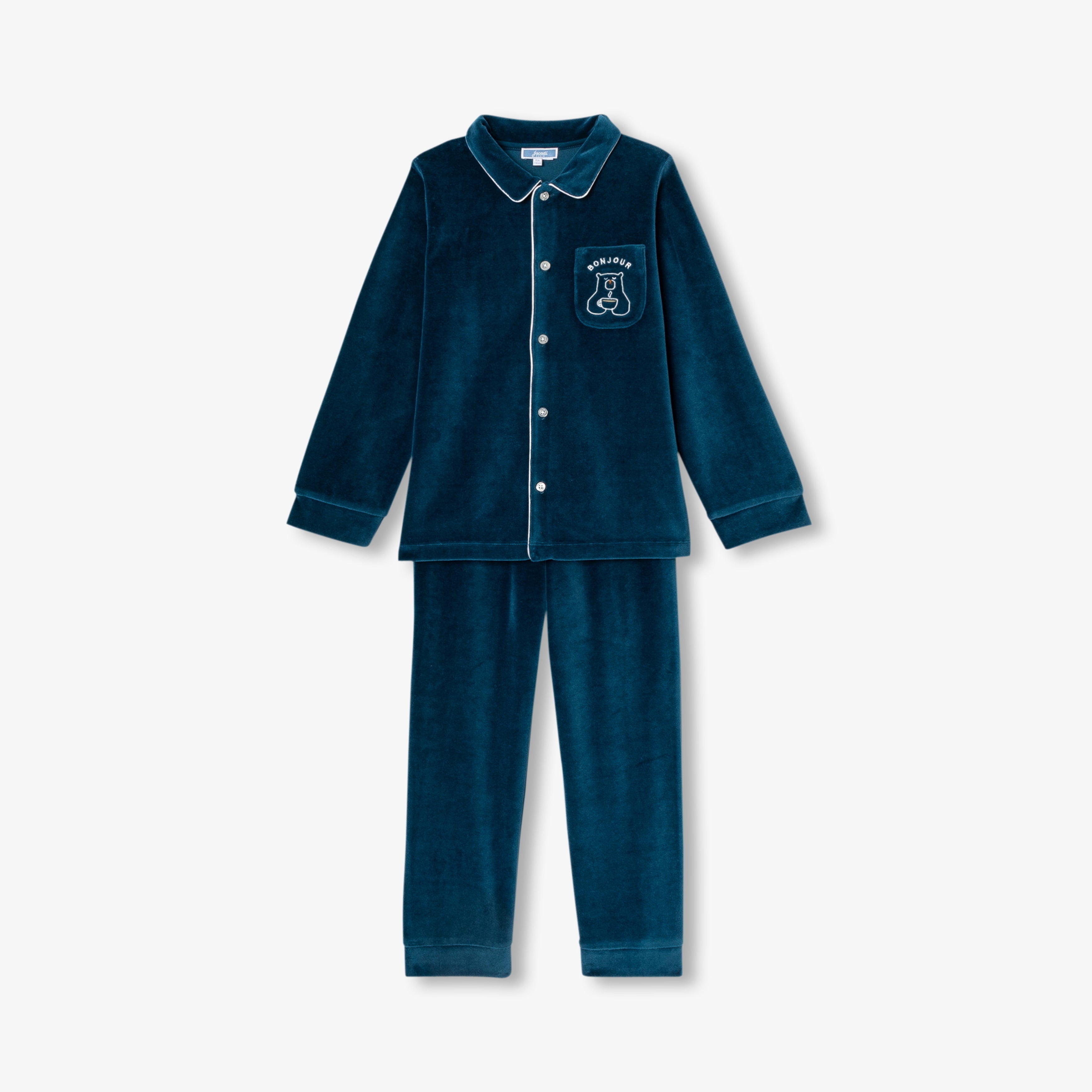 JC-TB016 Jacadi Boys Pyjamas in chenille boys (petrol blue)
