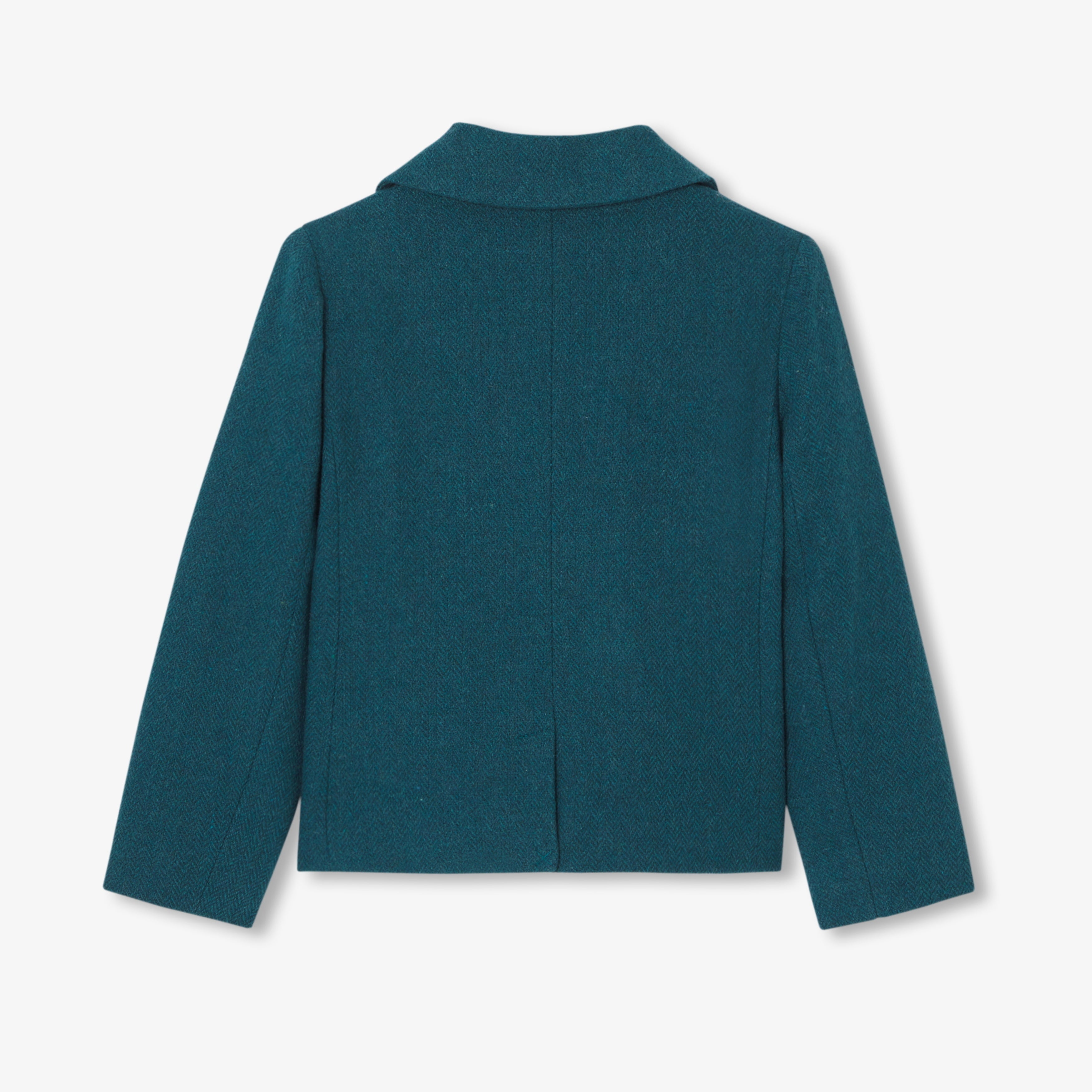 JC-TG047 Jacadi Girl Herringbone Blazer - Cedar Green
