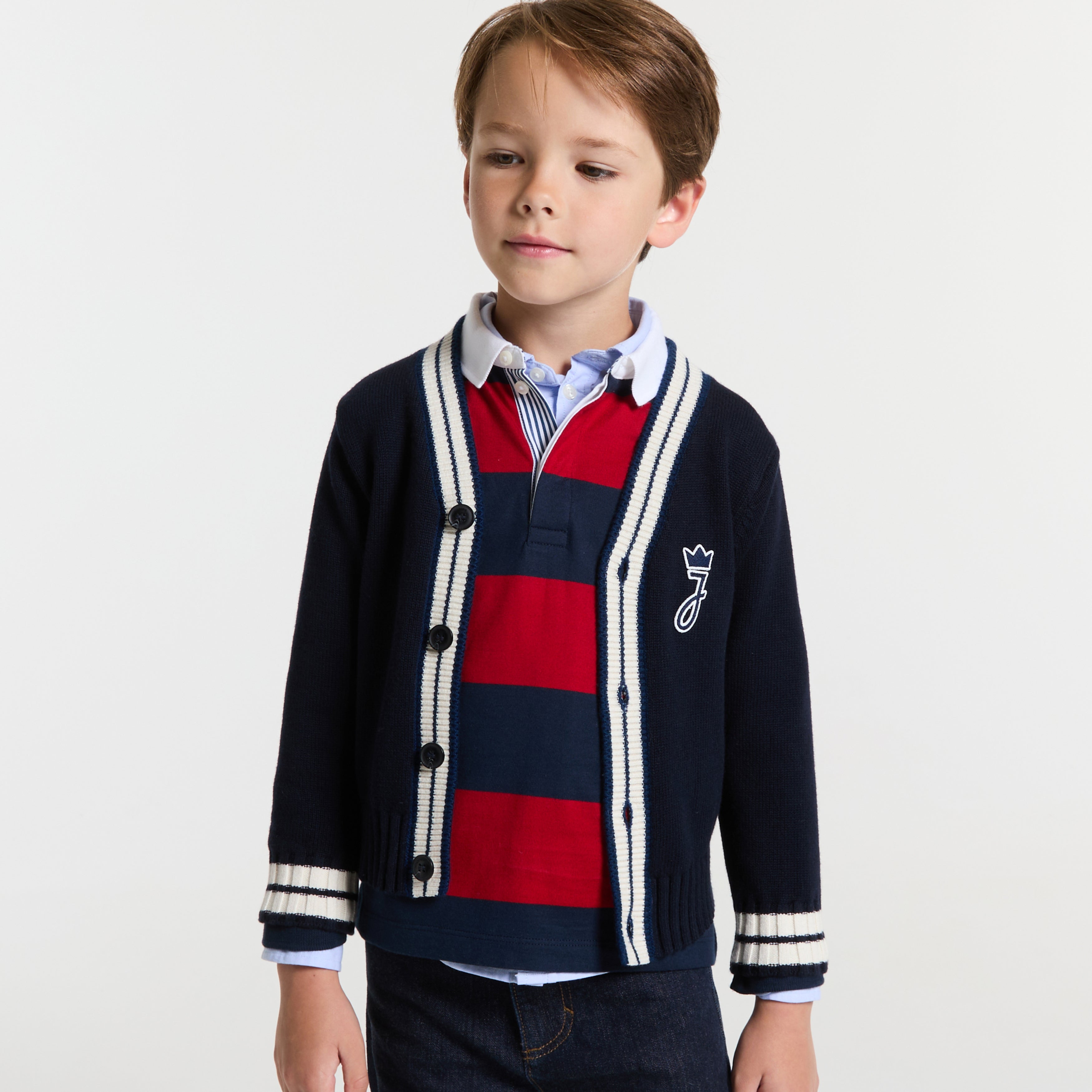JC-TB018 Jacadi Children's cardigan - navy blue jacadi