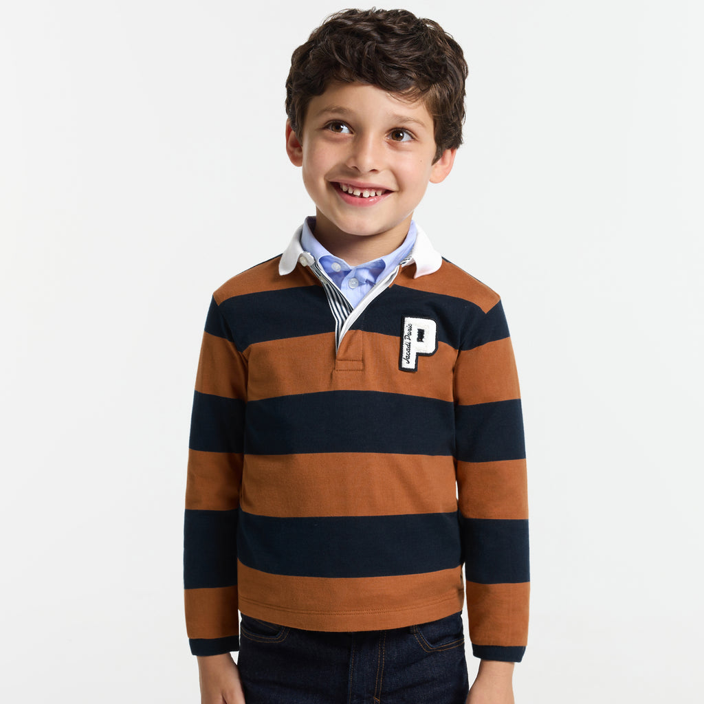 JC-TB015 Jacadi Boys Rugby-Style Polo