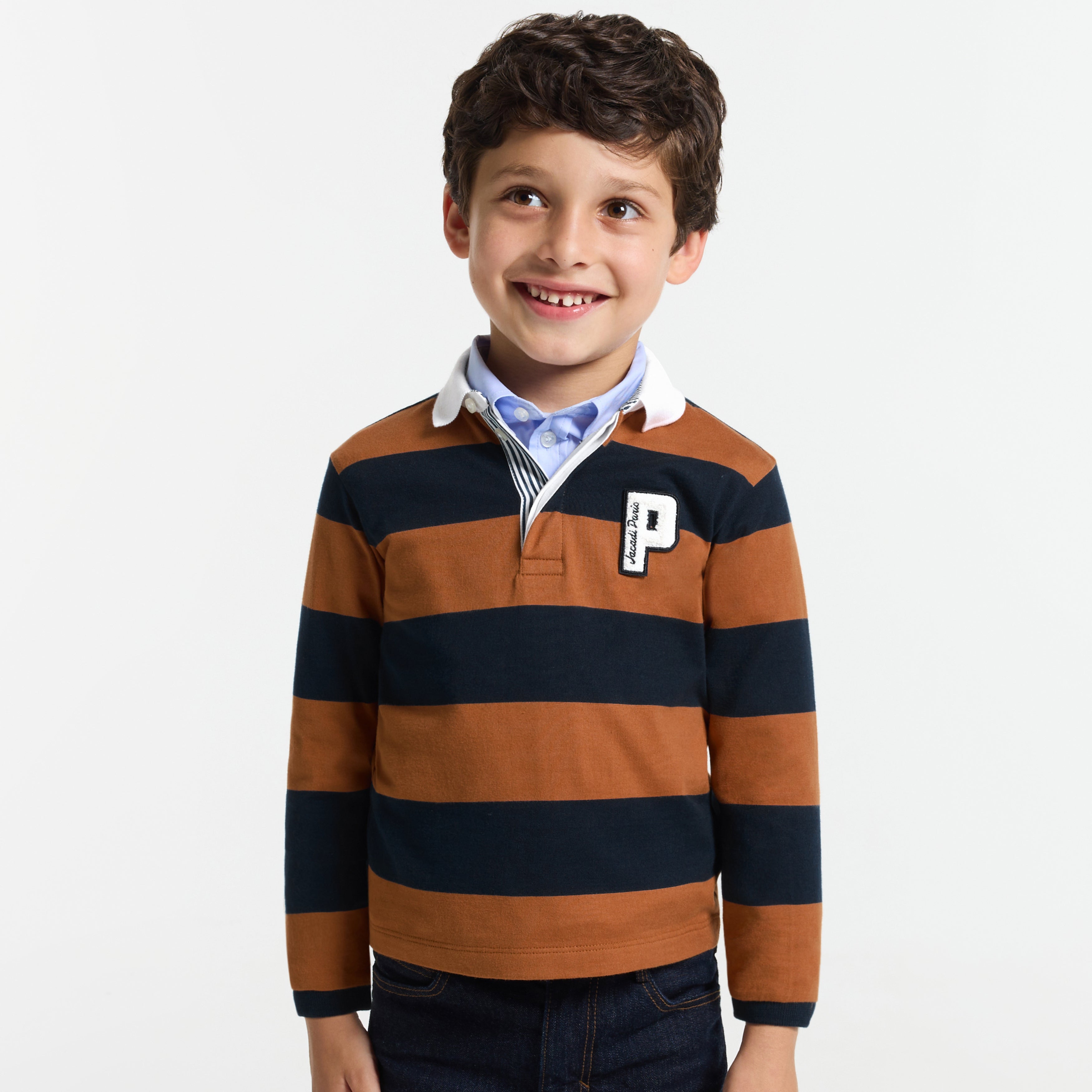 JC-TB015 Jacadi Boys Rugby-Style Polo