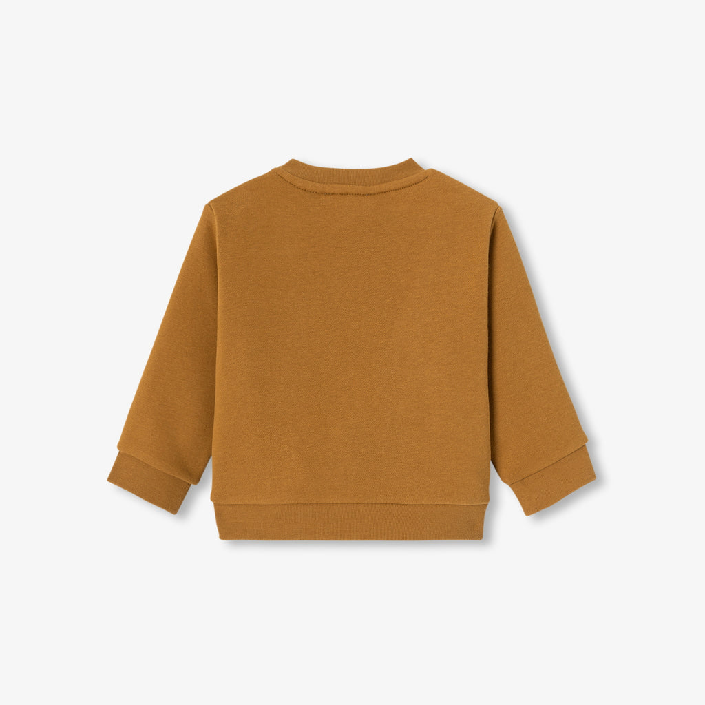 JC-NB036 Jacadi Fleece Sweatshirt for Baby Boy (Cognac)