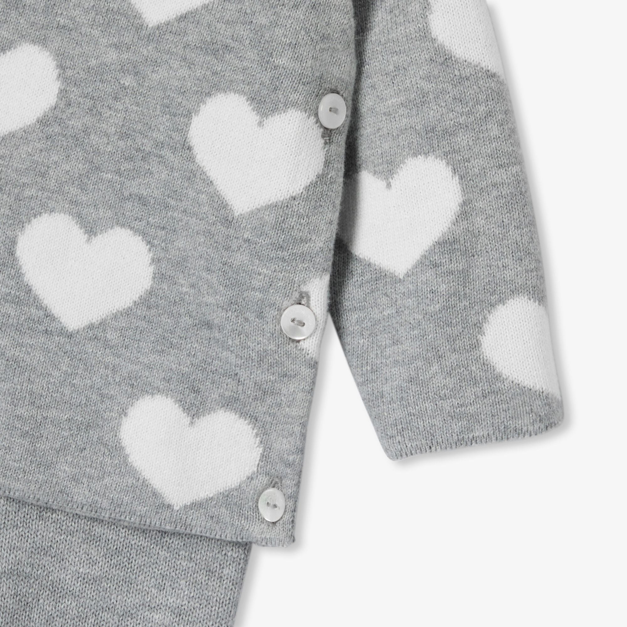 Outfit Set in Cotton Neonati - Grey/White