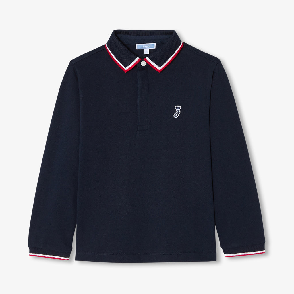 JC-TB023 - Jacadi Boy cotton polo shirt (Navy)