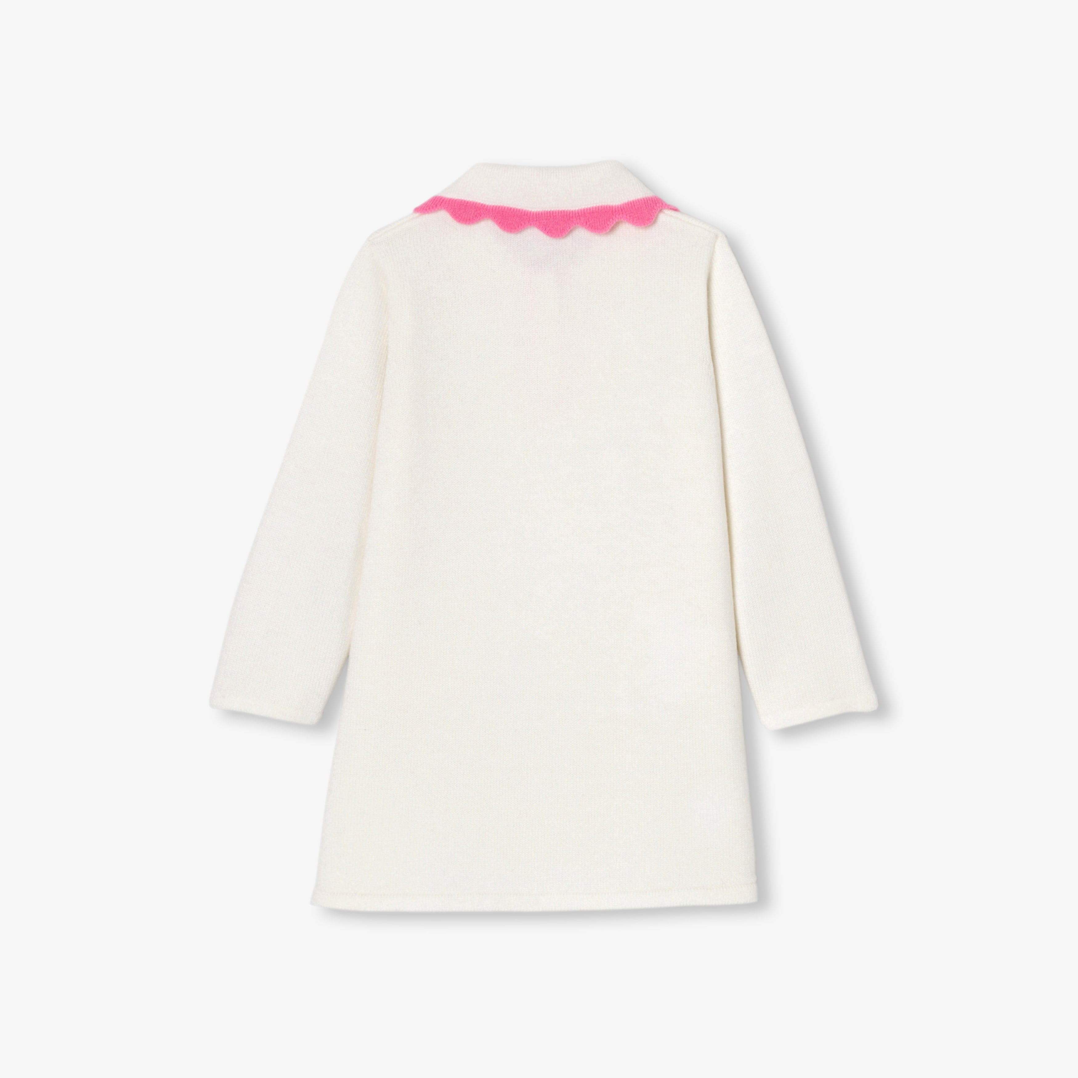 JC-NG056 Jacadi Baby Girl Knit Dress - White