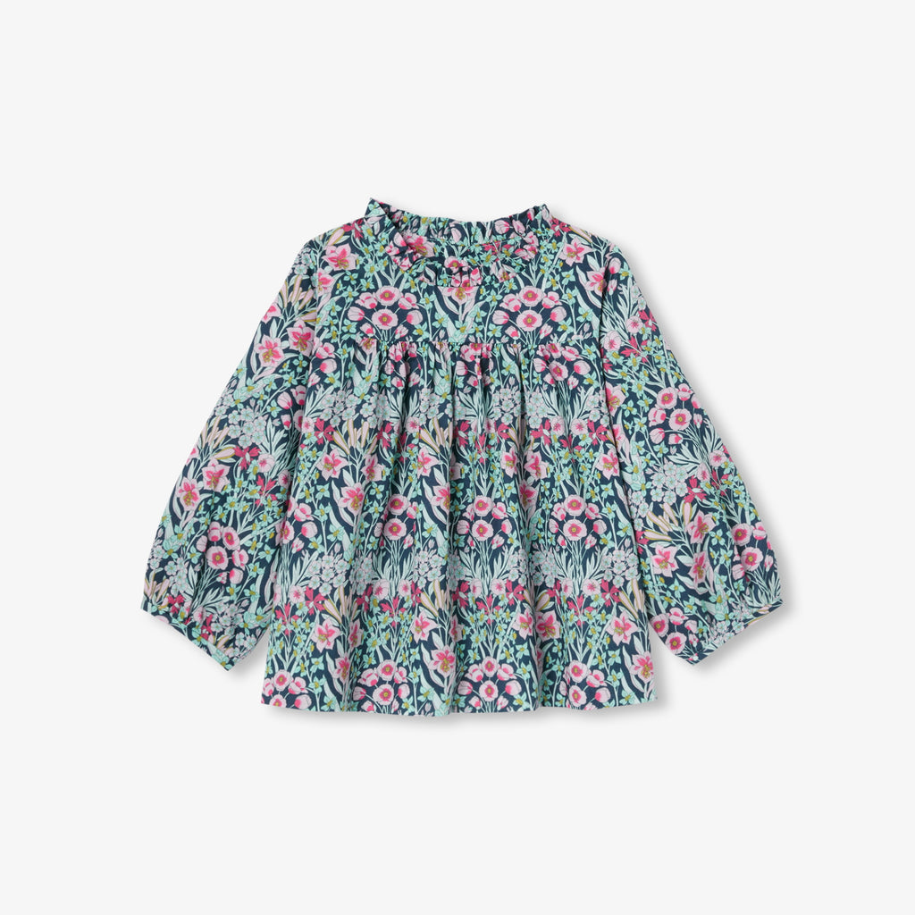 JC-NG079 Jacadi Baby Girl Liberty Fabric Blouse