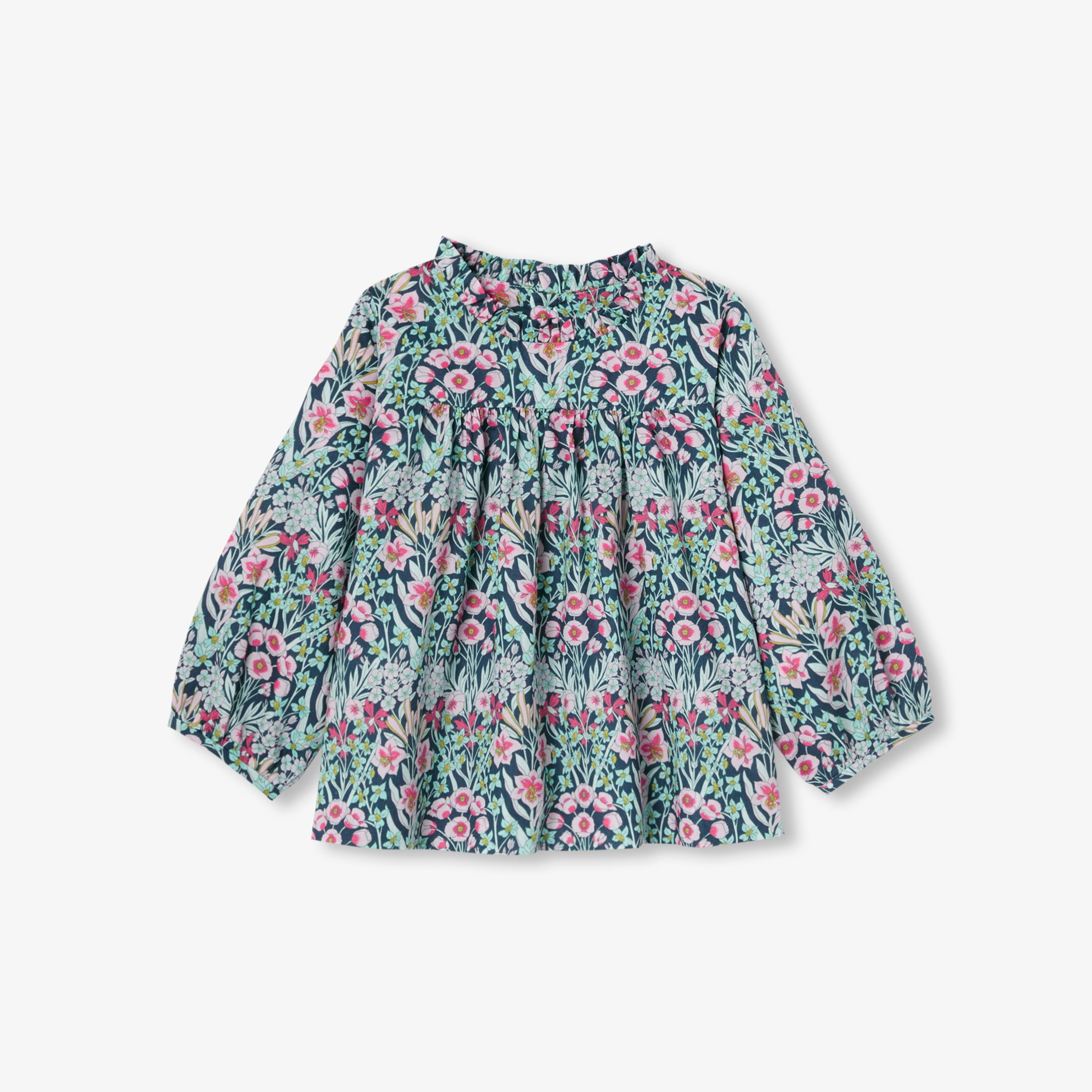 JC-NG079 Jacadi Baby Girl Liberty Fabric Blouse