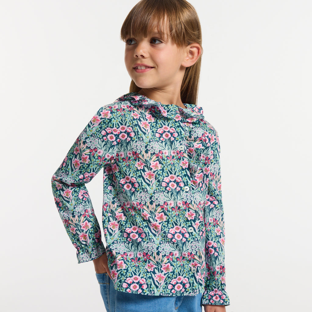 JC-TG037 Jacadi Liberty Fabric Blouse for Girls