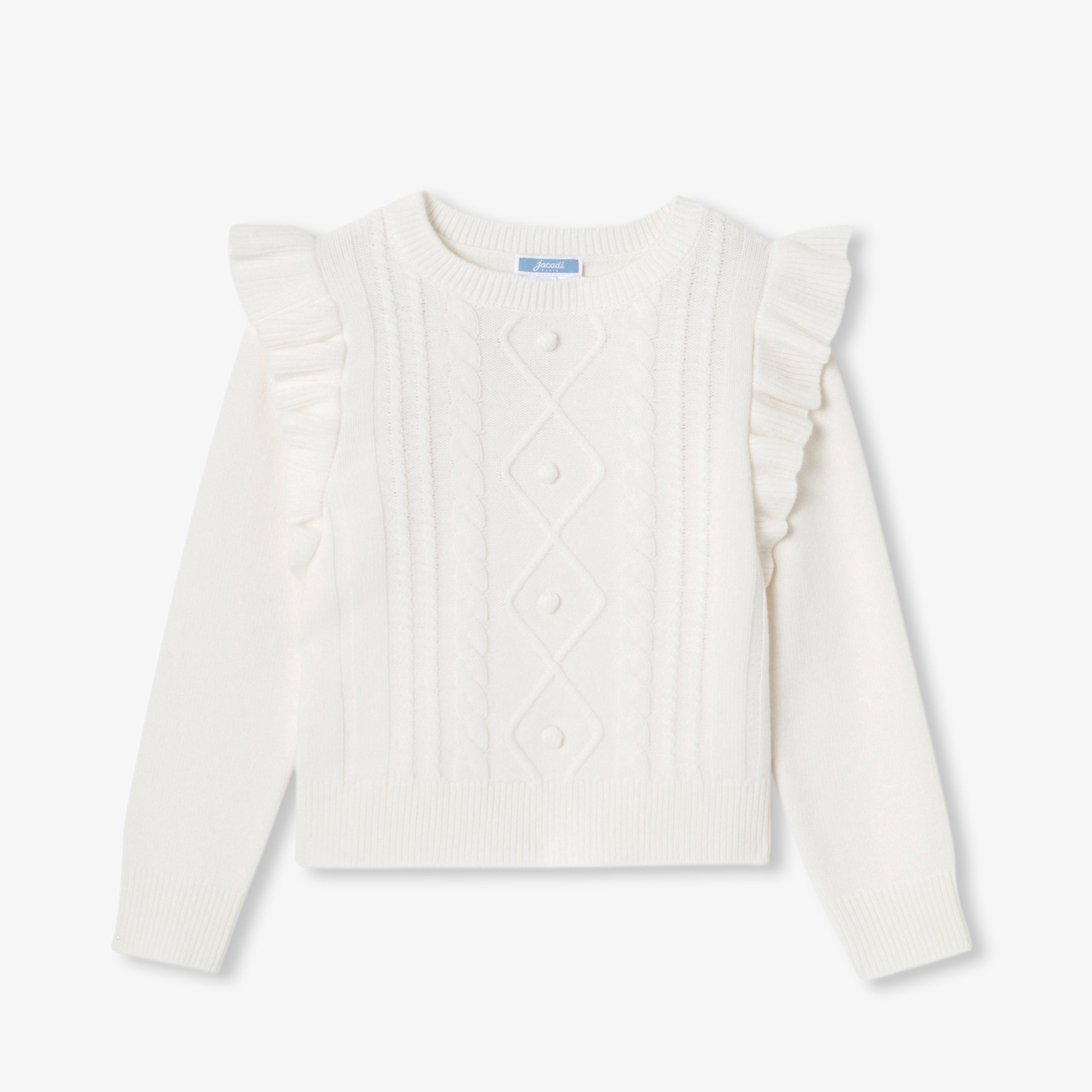 JC-TG041 Jacadi Girls Cable-Knit Wool Sweater