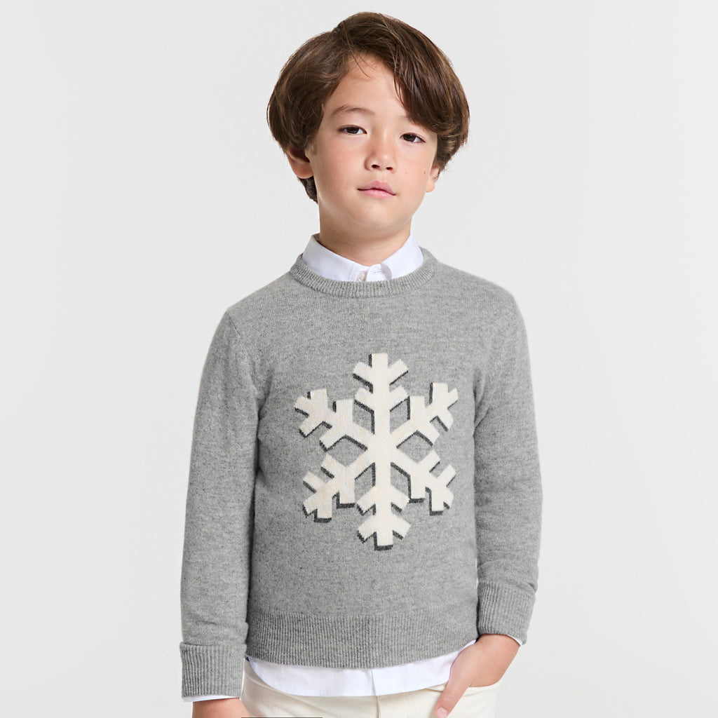 JC-TB013 Jacadi Cashmere sweater for boys - Mid Grey