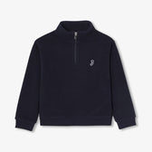 Half-zip fleece top for boys - Navy