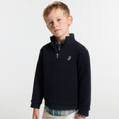 Half-zip fleece top for boys - Navy