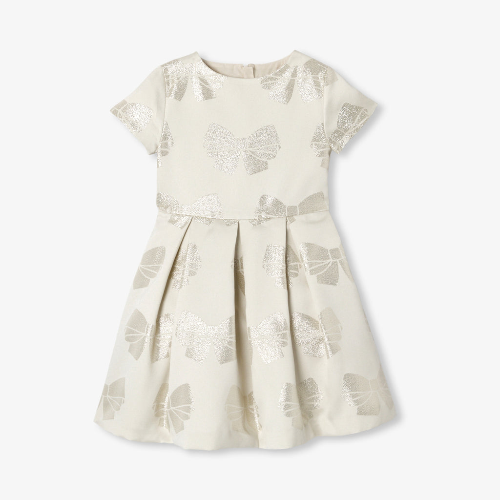JC-TG076 - Jacadi Girl dress jacquard bow