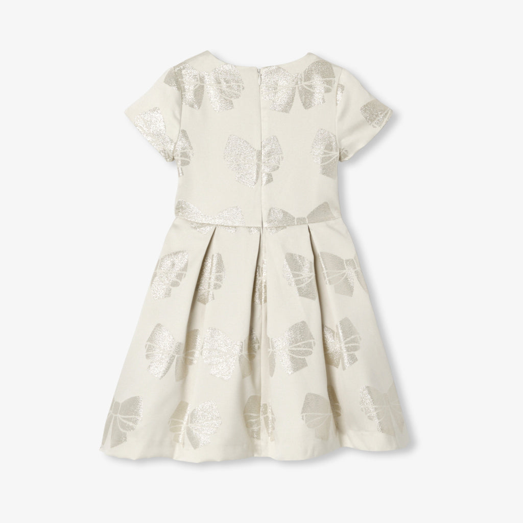 JC-TG076 - Jacadi Girl dress jacquard bow