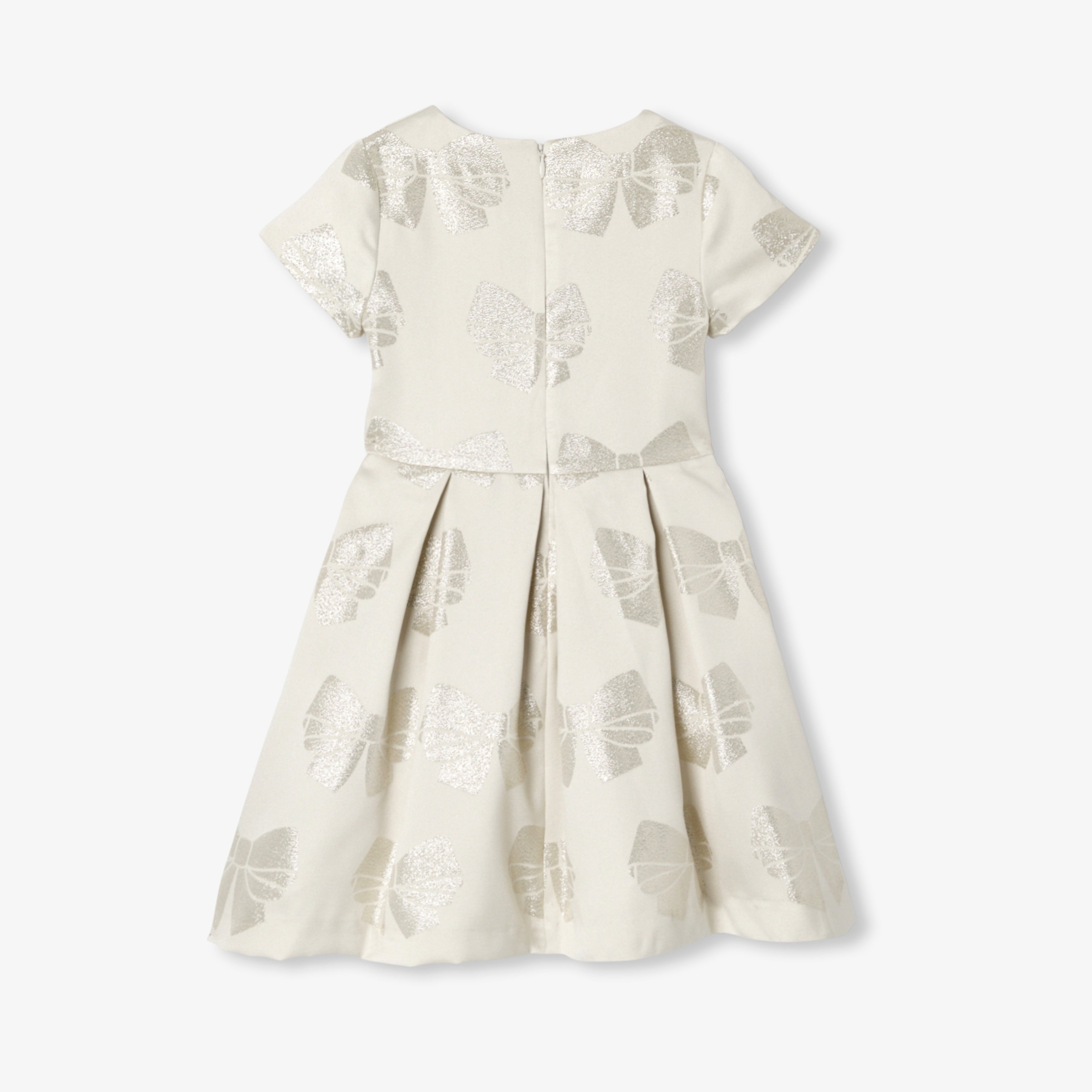 JC-TG076 - Jacadi Girl dress jacquard bow