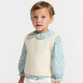 Sleeveless knit vest for baby girls - Soft White