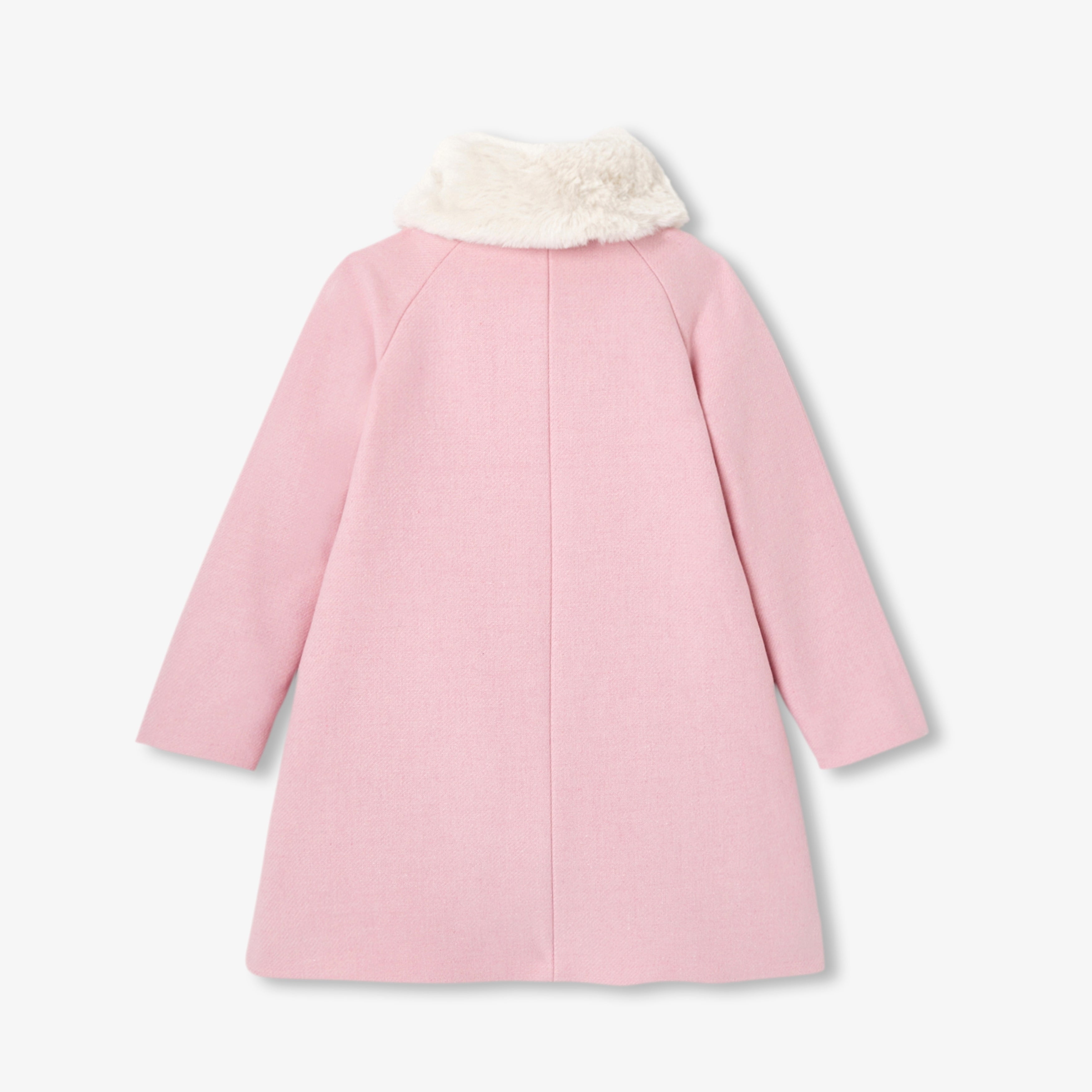 JC-TG042 Jacadi Girls Wool Coat - Pink Mélange