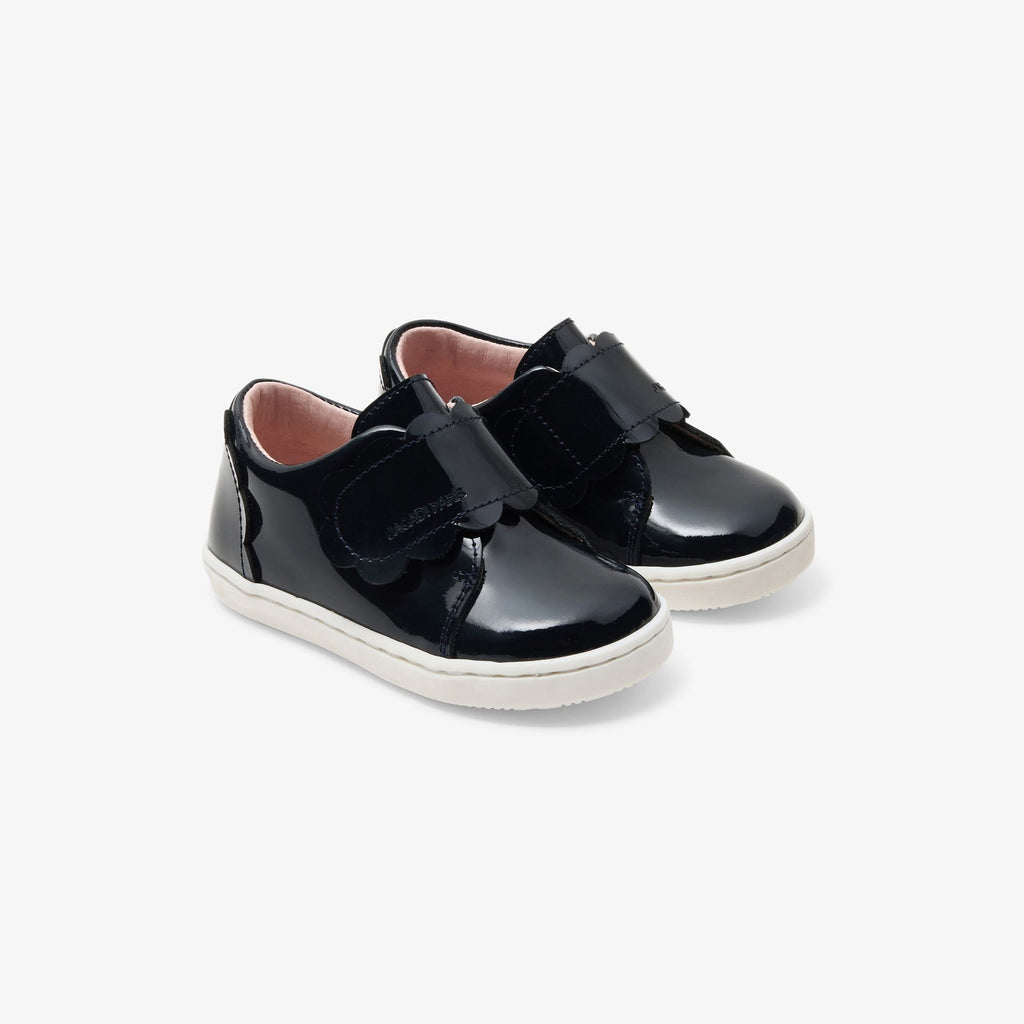 Shoes Tennis in Patent Leather For Baby Girl - Blu Navy Jacadi