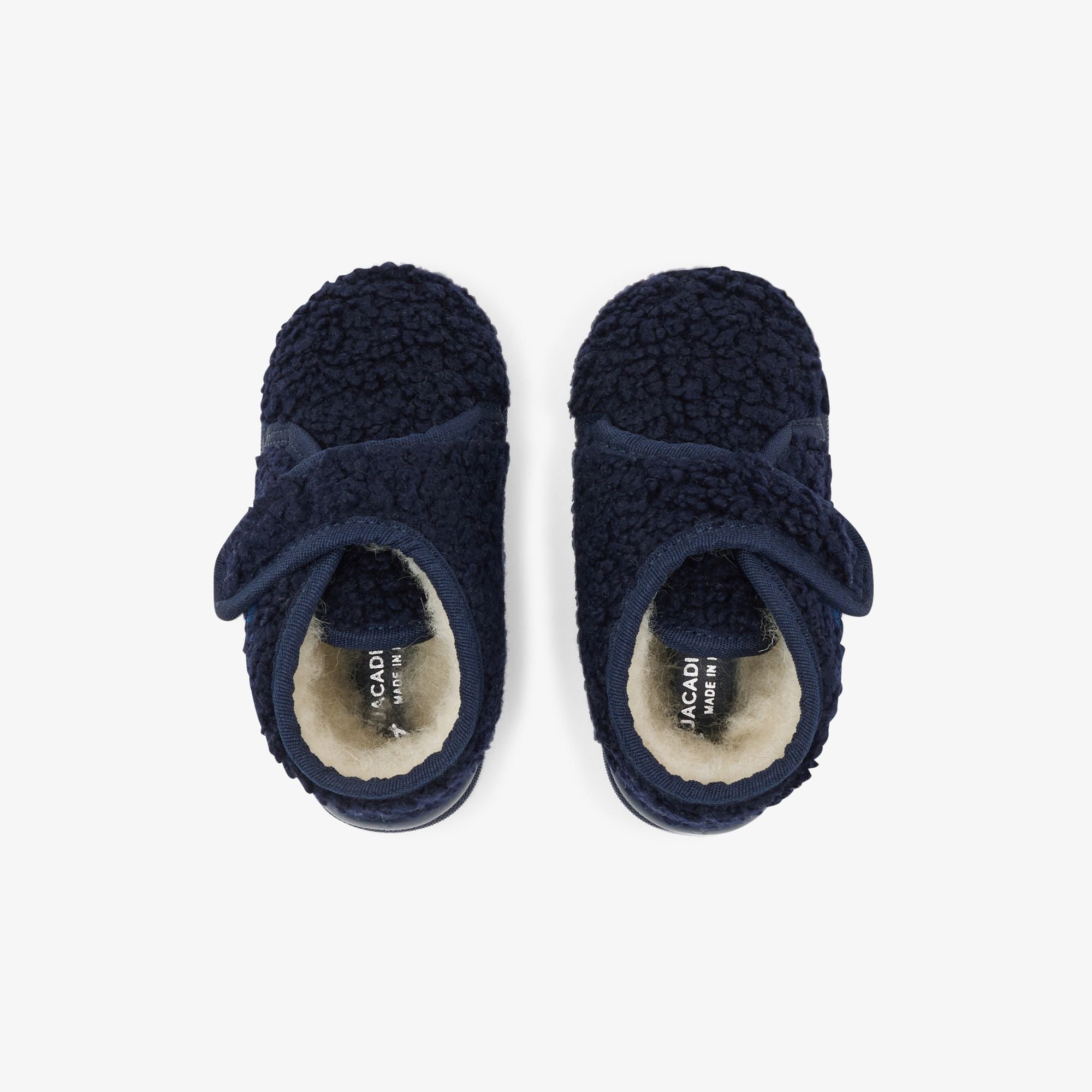 Baby boy faux fur slippers - Navy Blue Jacadi
