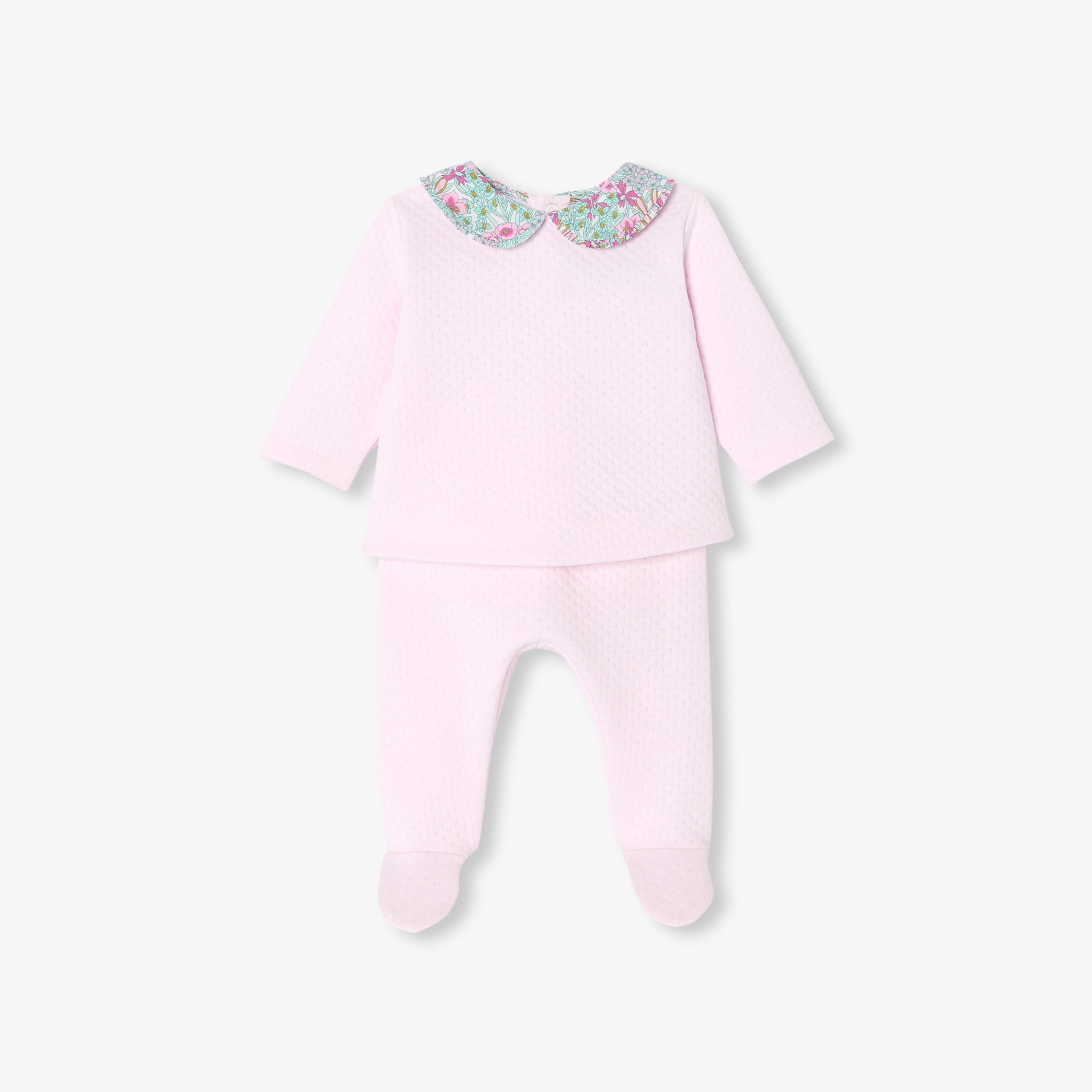 JC-NG081 Jacadi Baby Girl Double Jersey Set