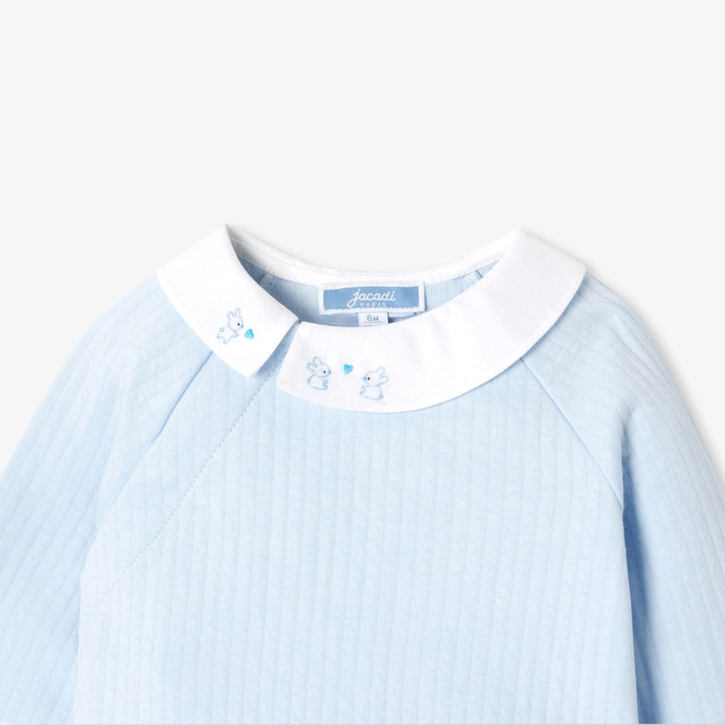Baby boy double jersey comfort outfit set - Light Blue