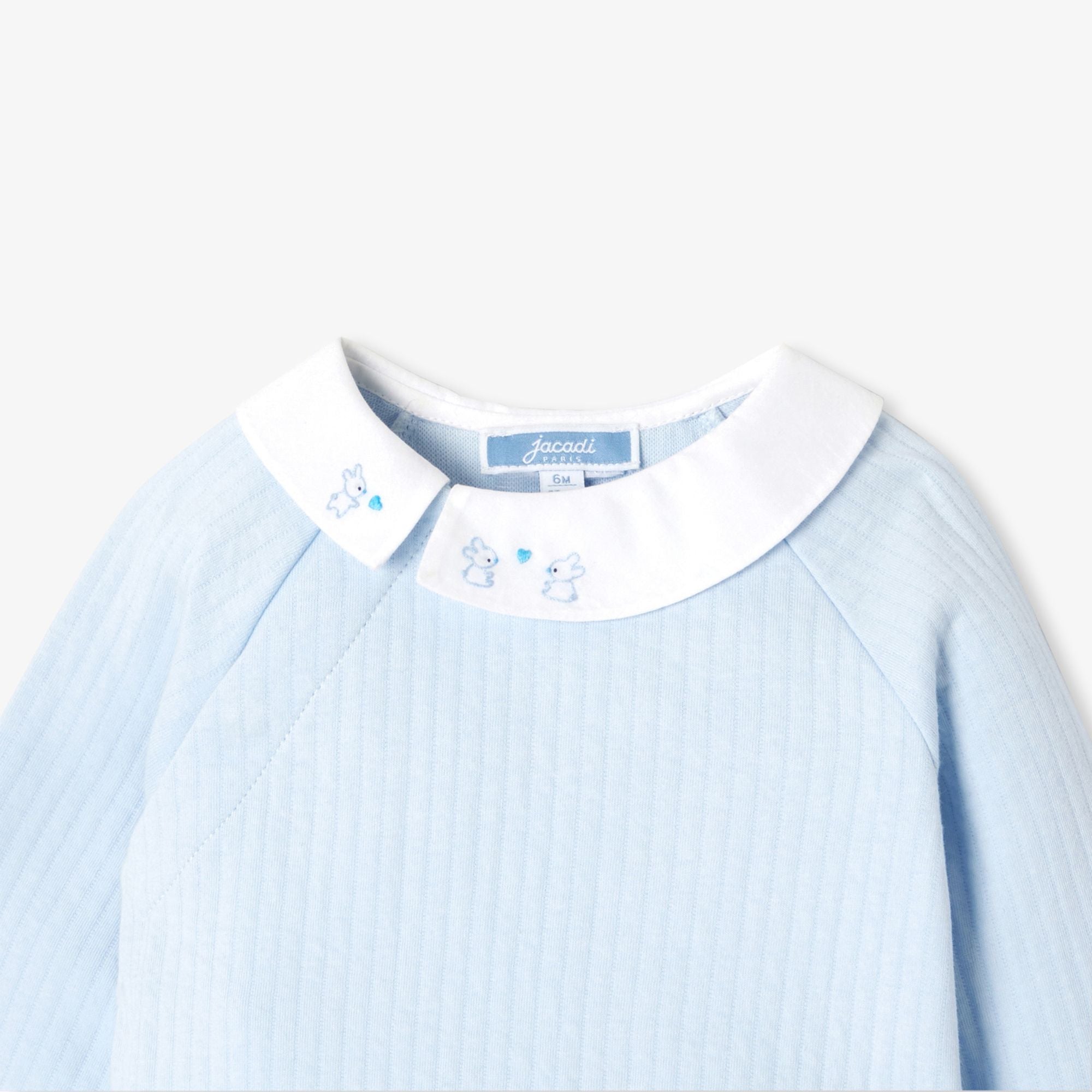 Baby boy double jersey comfort outfit set - Light Blue