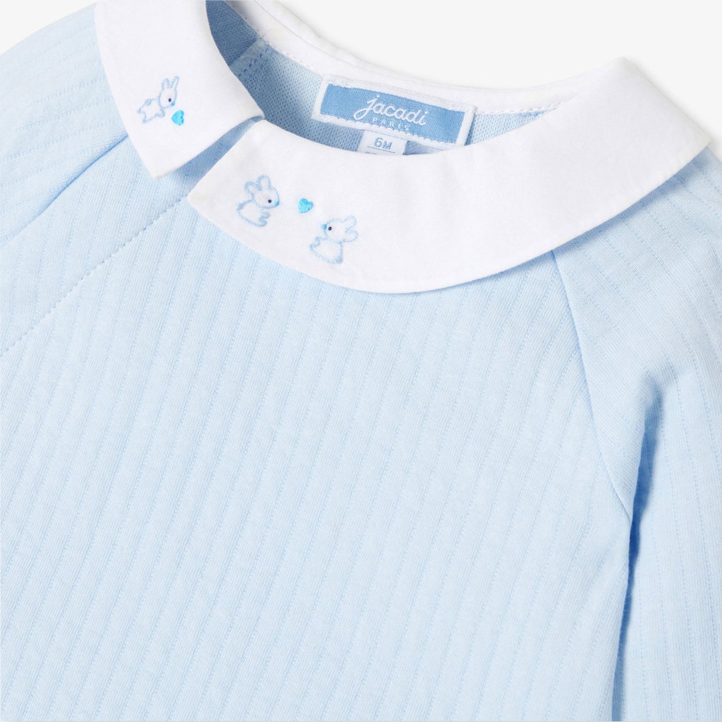 Baby boy double jersey comfort outfit set - Light Blue