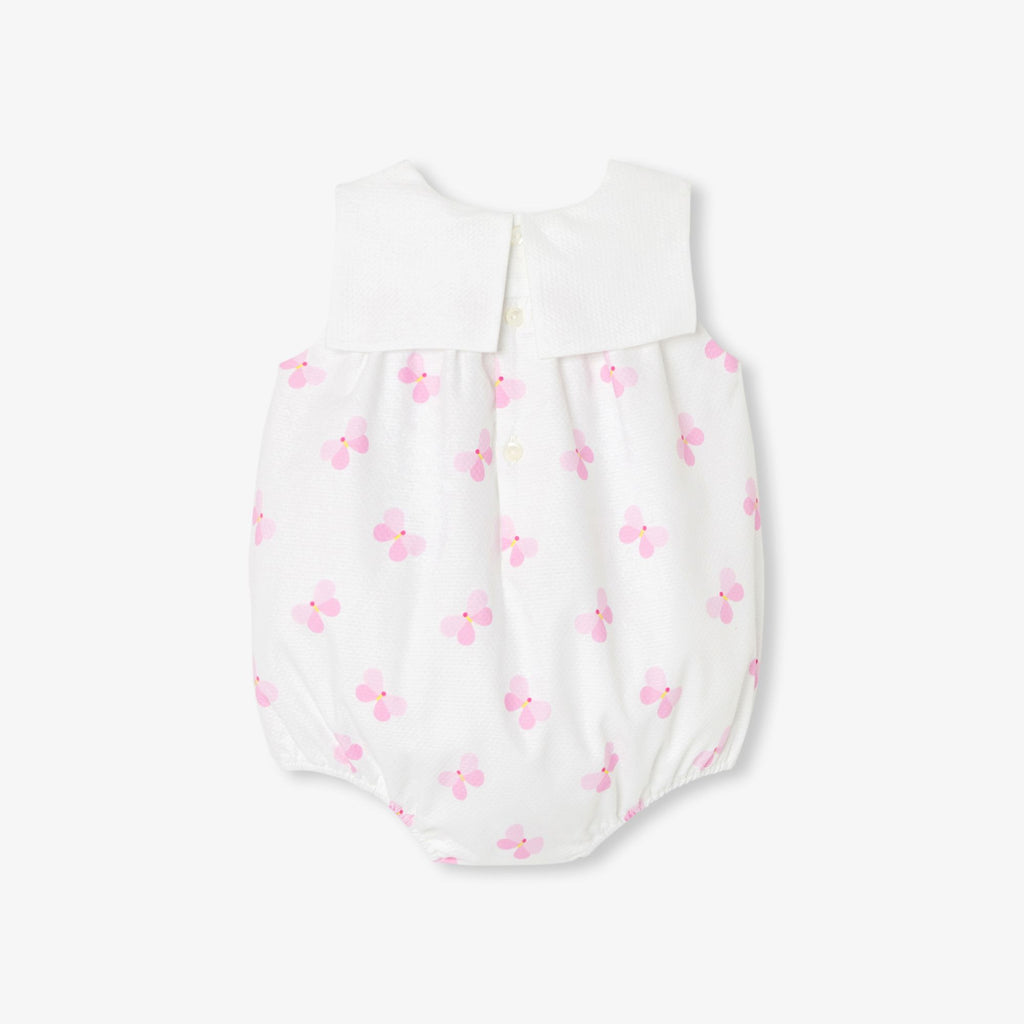 JC-NG149 - Jacadi Newborn girl cotton piqué romper