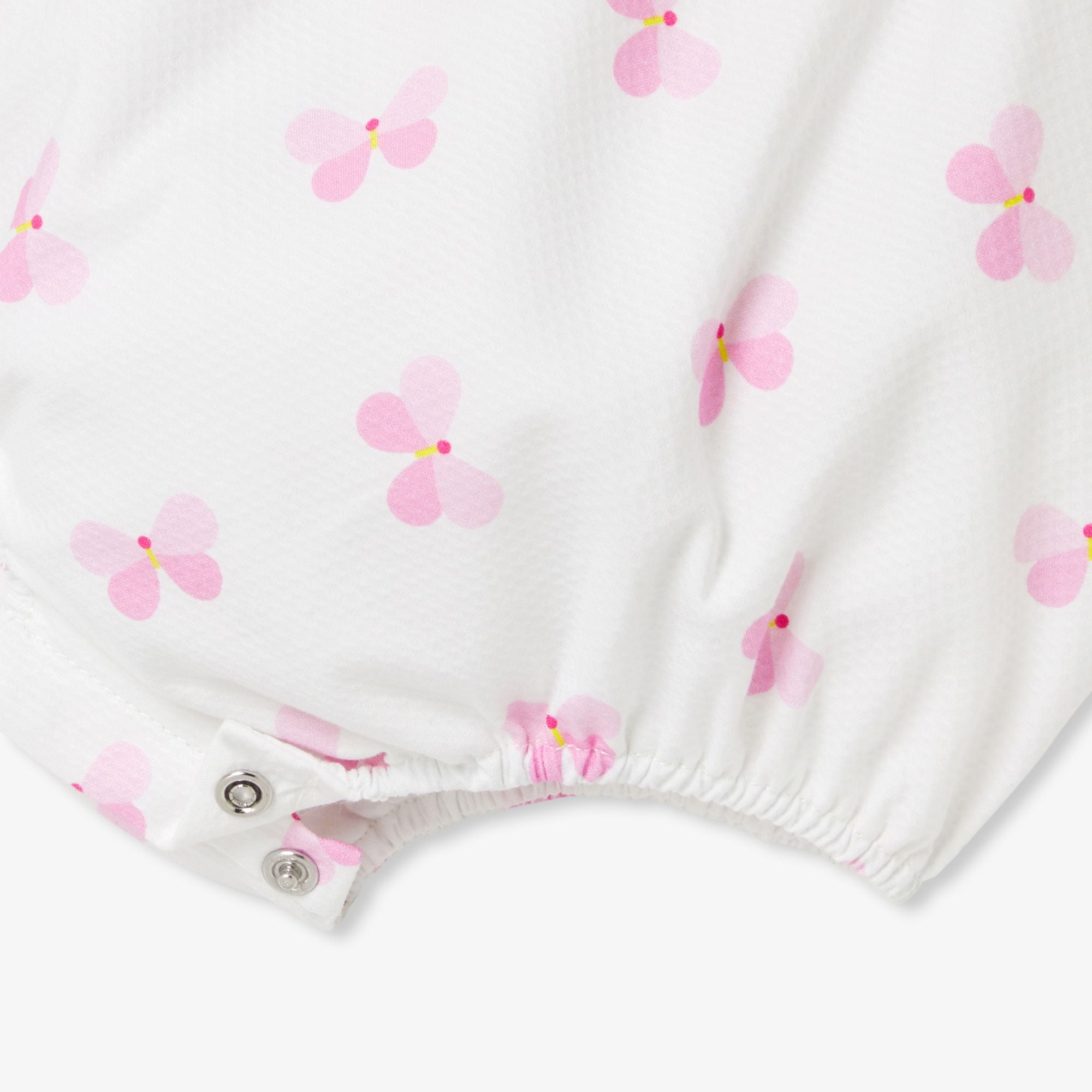 Romper in Cotton Piqué Baby Girl - White/Multicolour