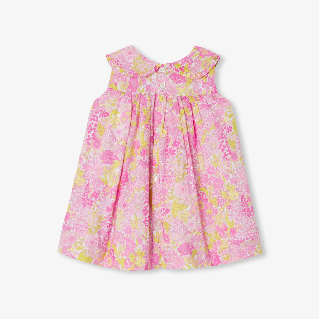 JC-NG105 - Jacadi Baby girl sleeveless Liberty fabric dress