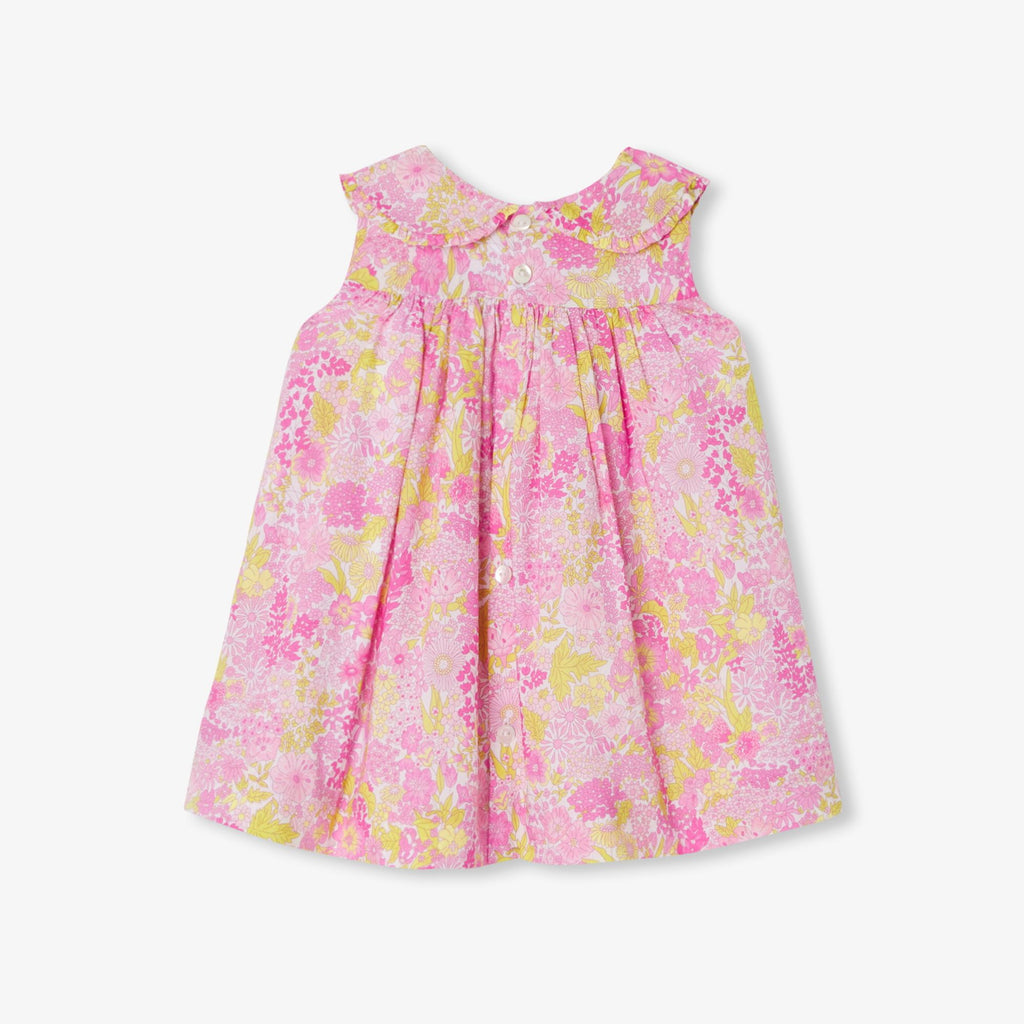 Baby girl sleeveless dress in Liberty fabric