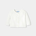 JC-NG165 - Jacadi Baby Girls' Garter-Stitch Cotton Cardigan - White