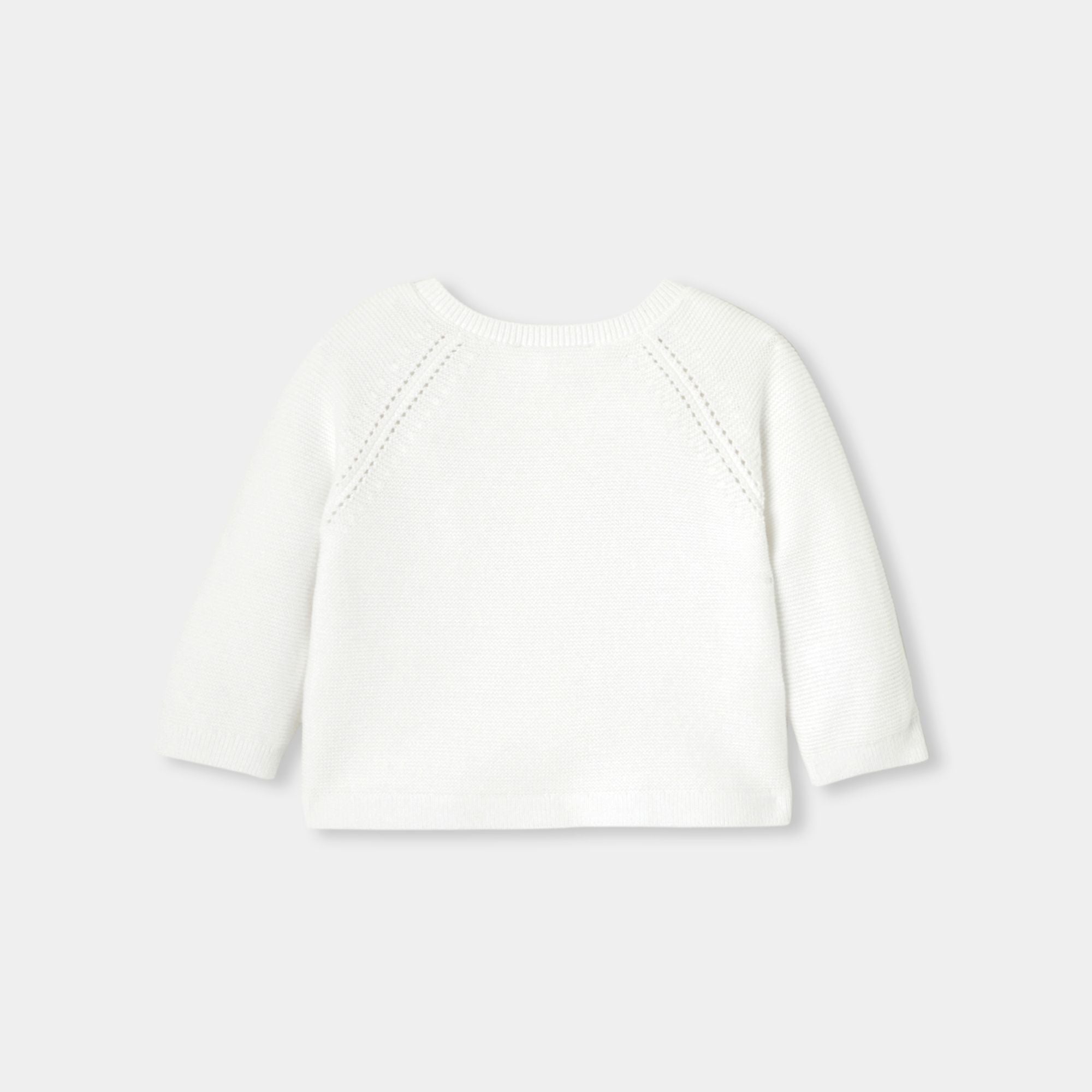Baby girl cotton garter-stitch cardigan