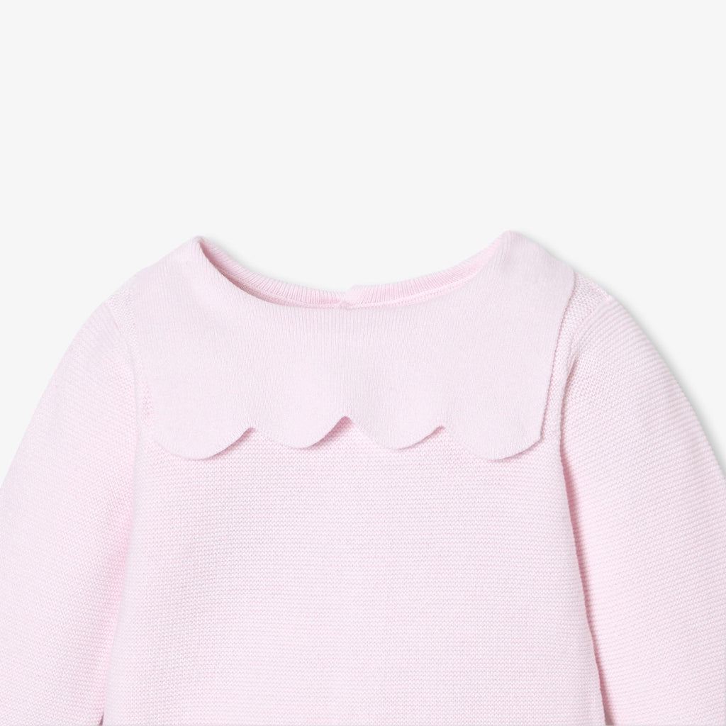Outfit Set in Top in Garter Stitch Baby Girl - Rosa Pallido Jacadi