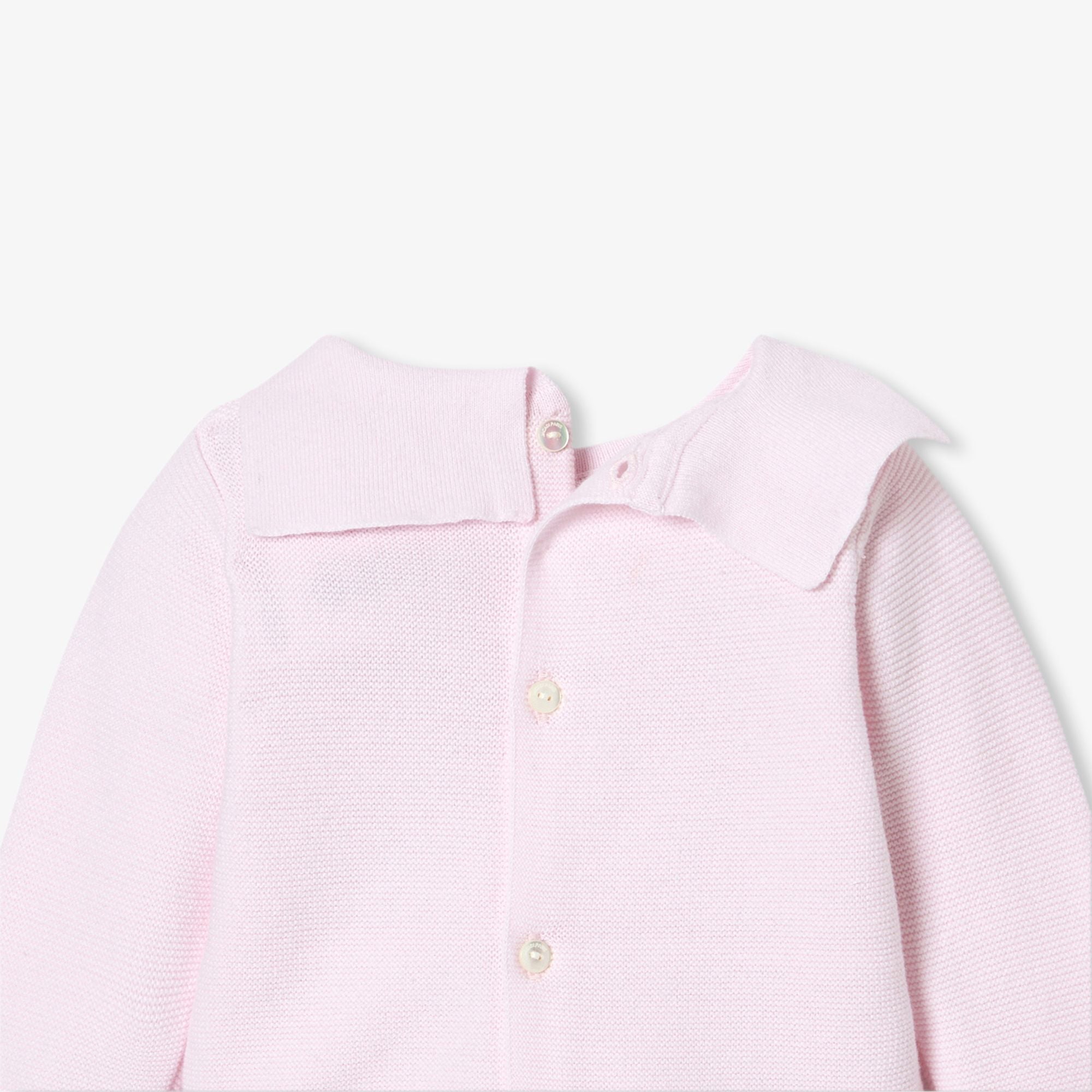 Outfit Set in Top in Garter Stitch Baby Girl - Rosa Pallido Jacadi