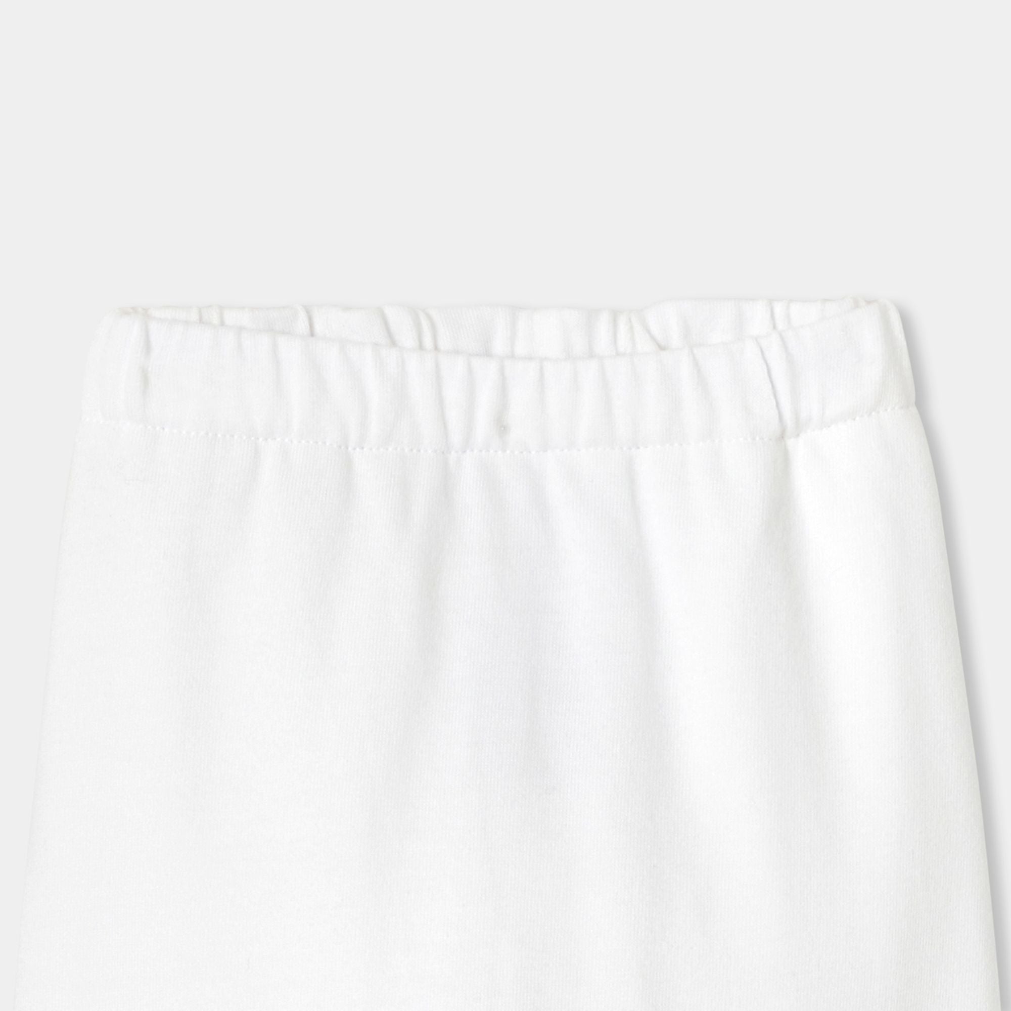 Outfit Set Comodo in Cotton Jersey Trapuntato Baby Girl - Jacadi White