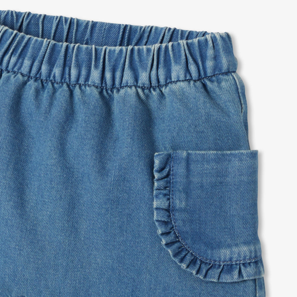 Baby girl comfortable cotton jeans - Light Denim