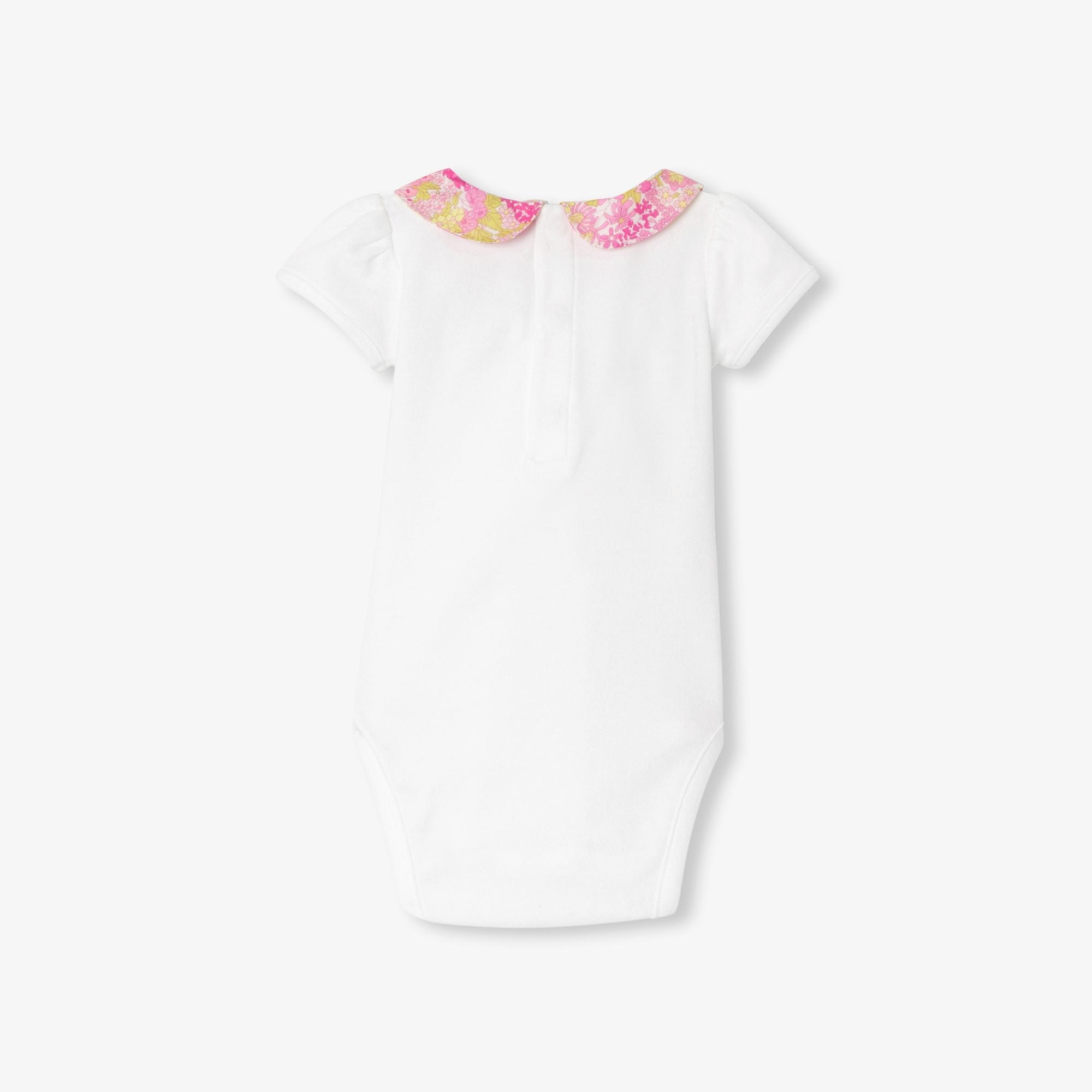 Baby girl short-sleeved cotton bodysuit