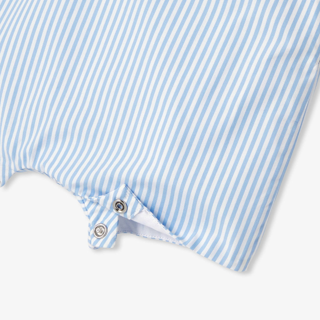 JC-NB080 - Jacadi Newborn striped poplin short overalls