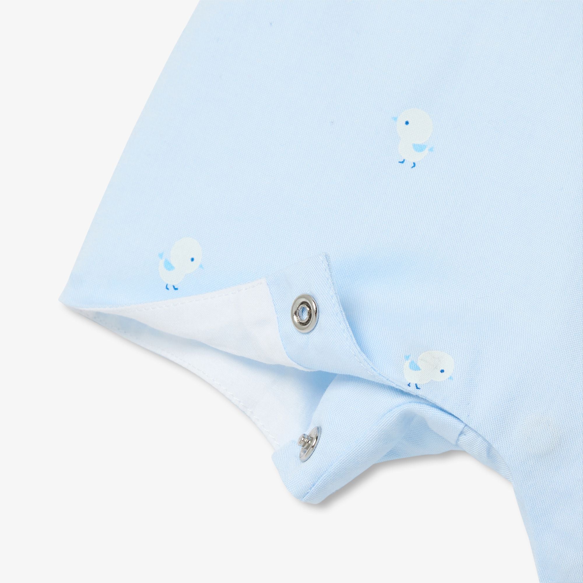 JC-NB085 - Jacadi Newborn Oxford cotton short overalls